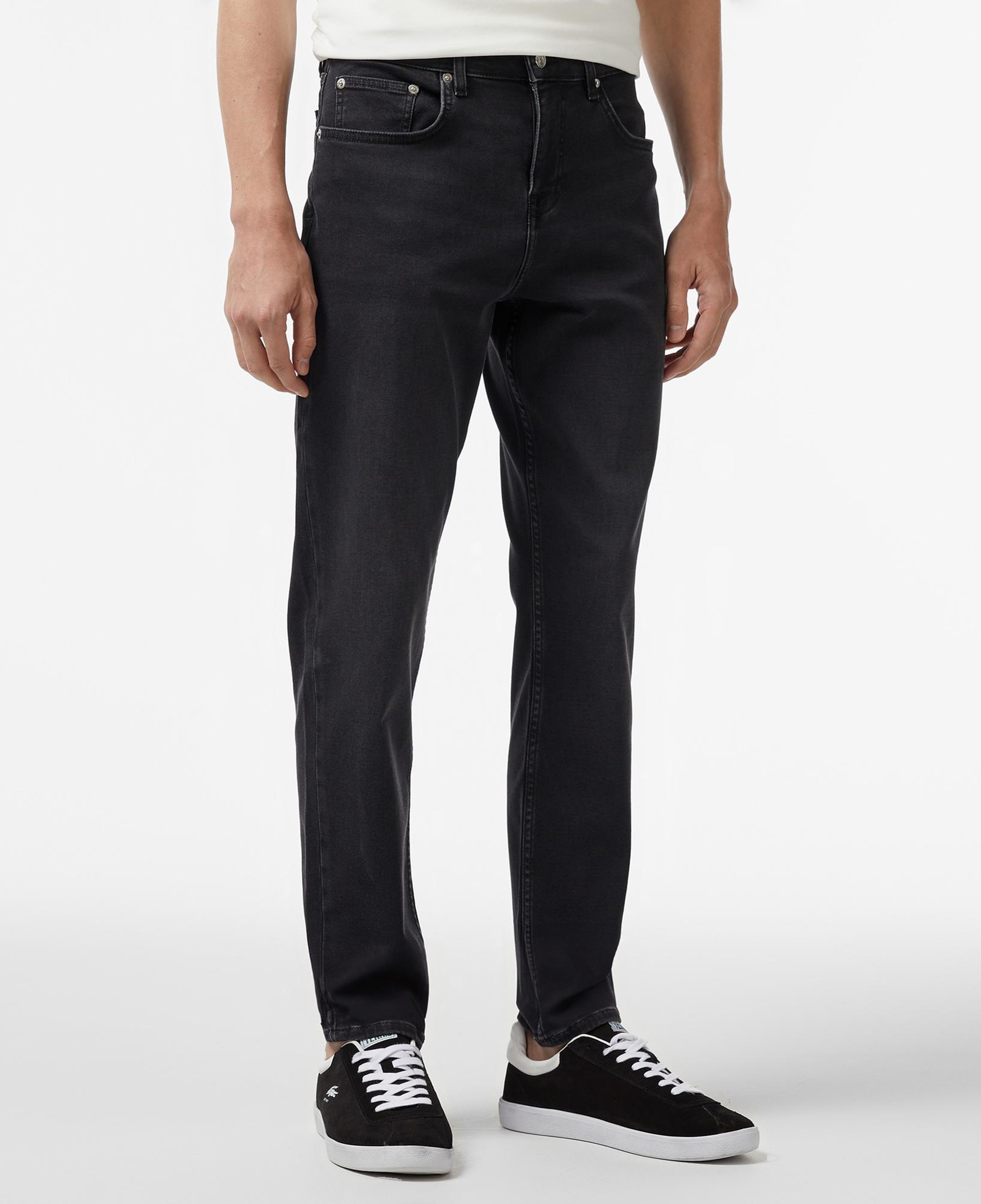 Erkek Regular Fit Denim Siyah Pantolon