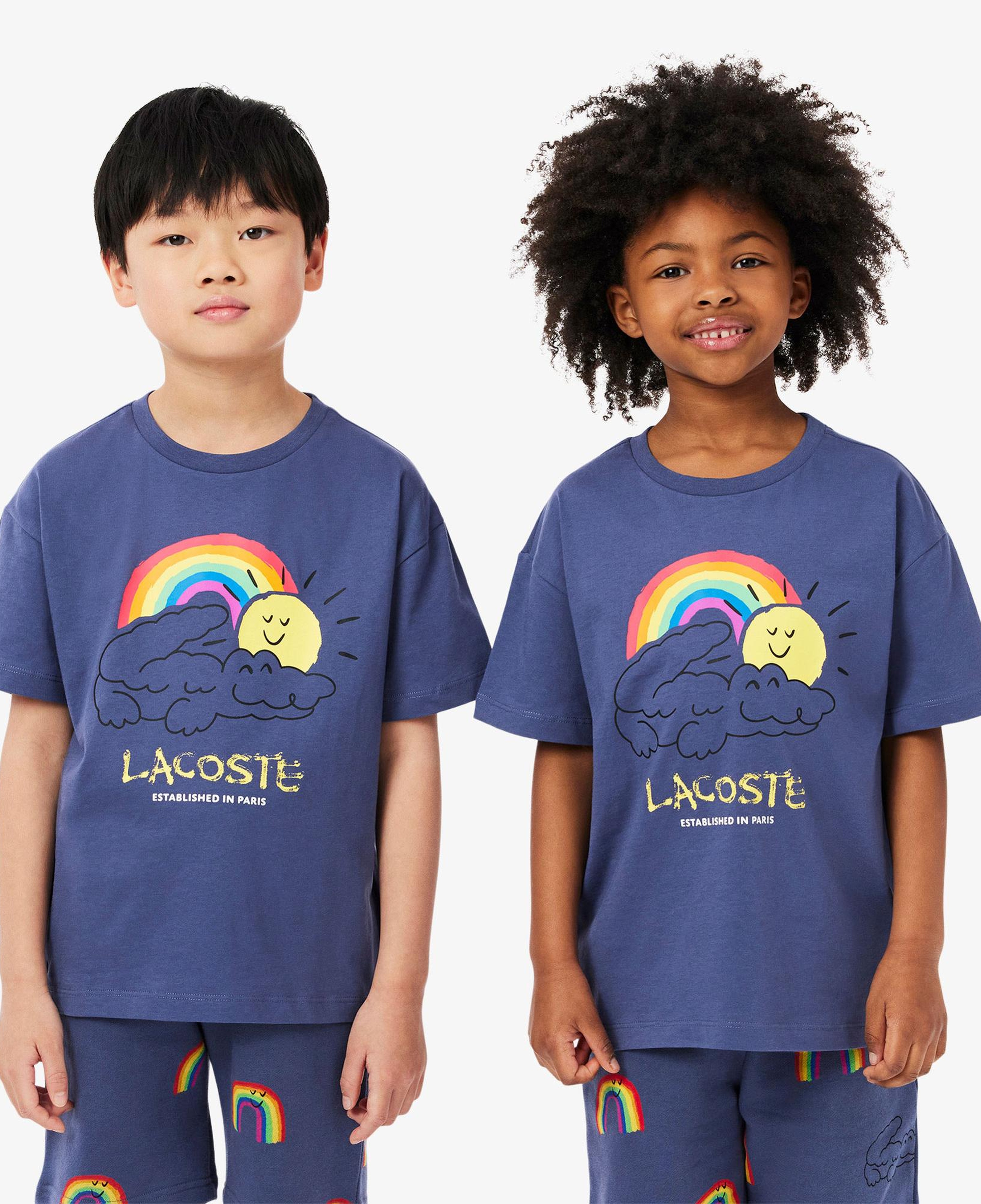 Lacoste Çocuk Bisiklet Yaka Mor T-Shirt