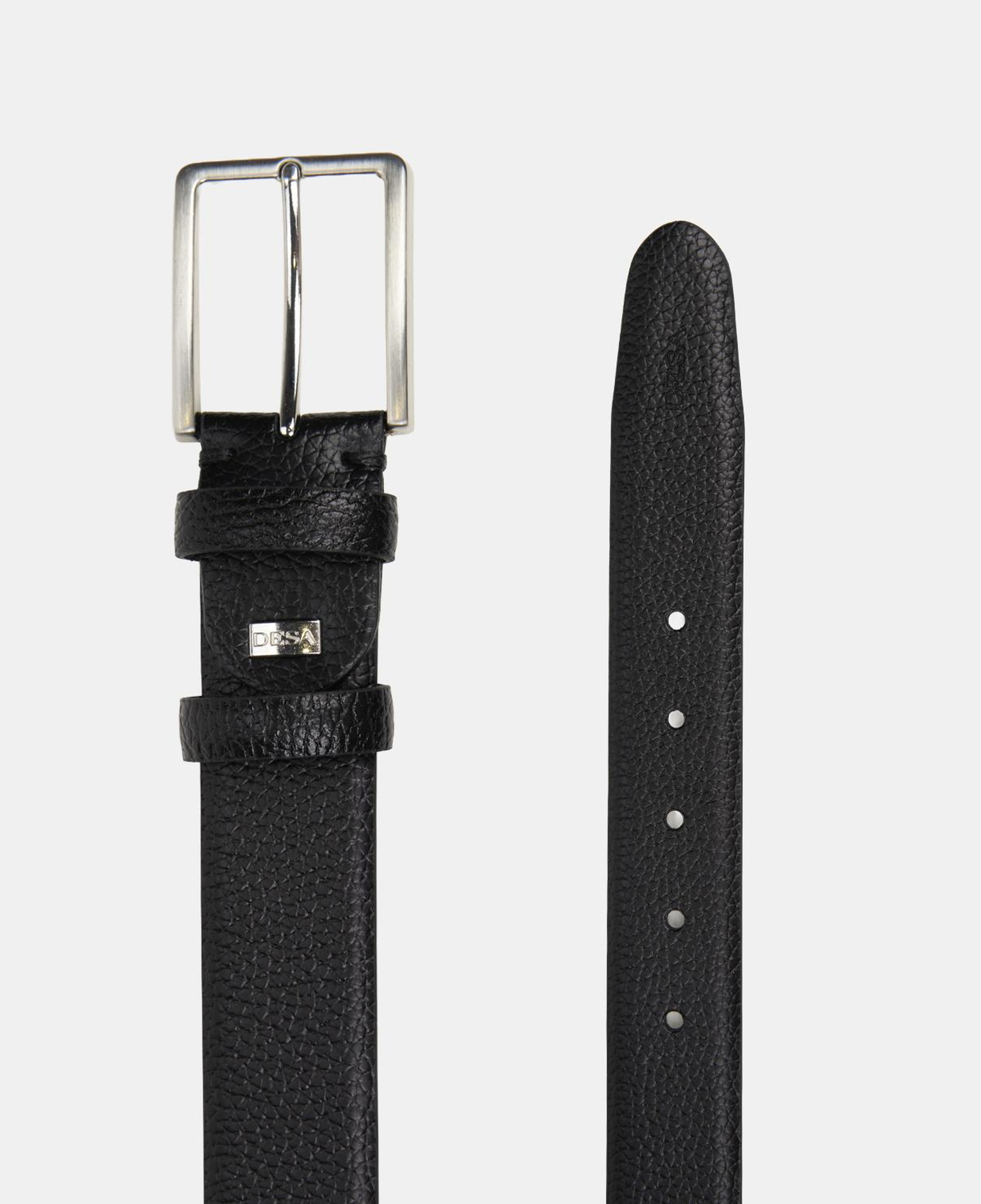 Erkek Siyah Klasik Dokulu Deri Kemer