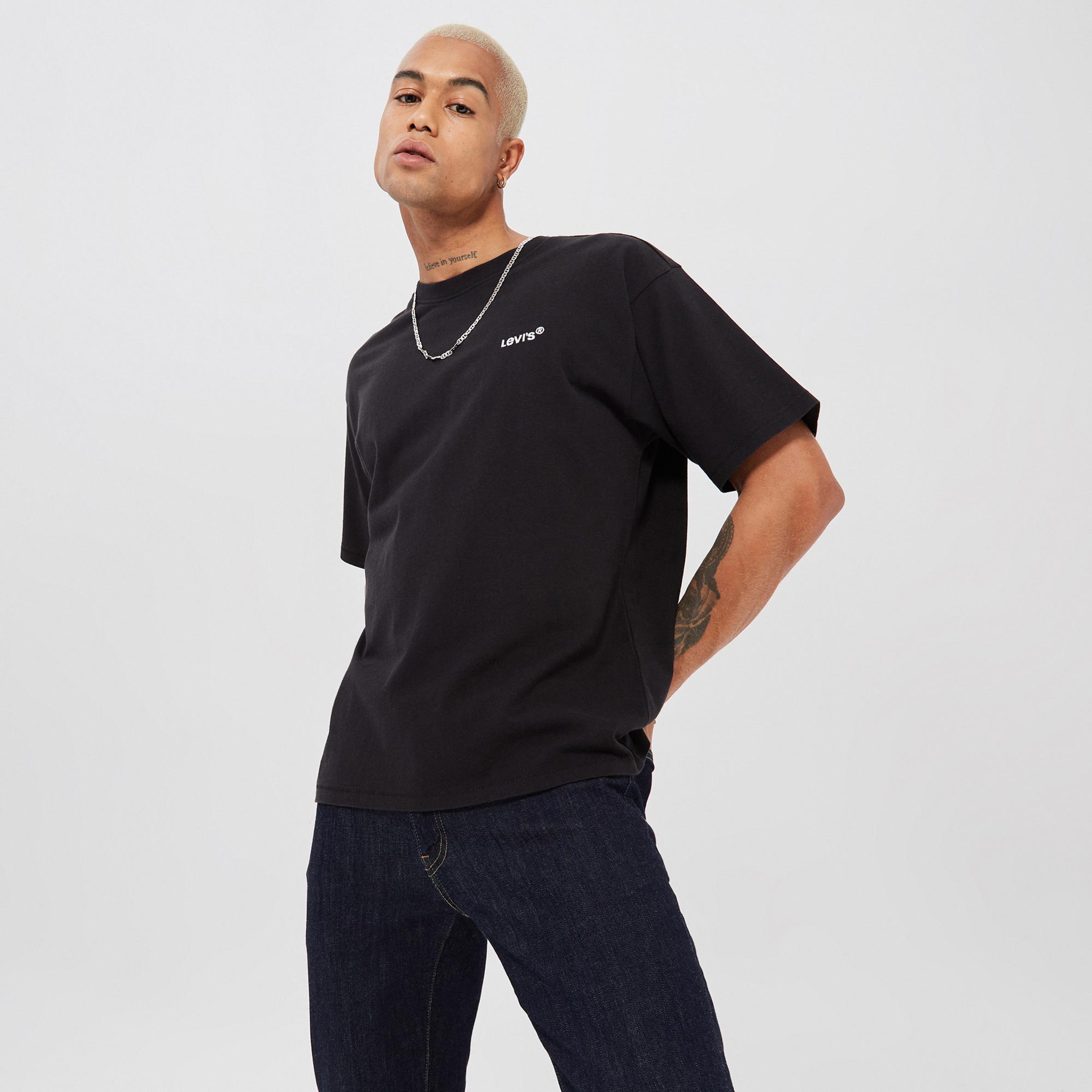 Levi's Red Tab Vintage Light Mist Heather Erkek Siyah T-Shirt