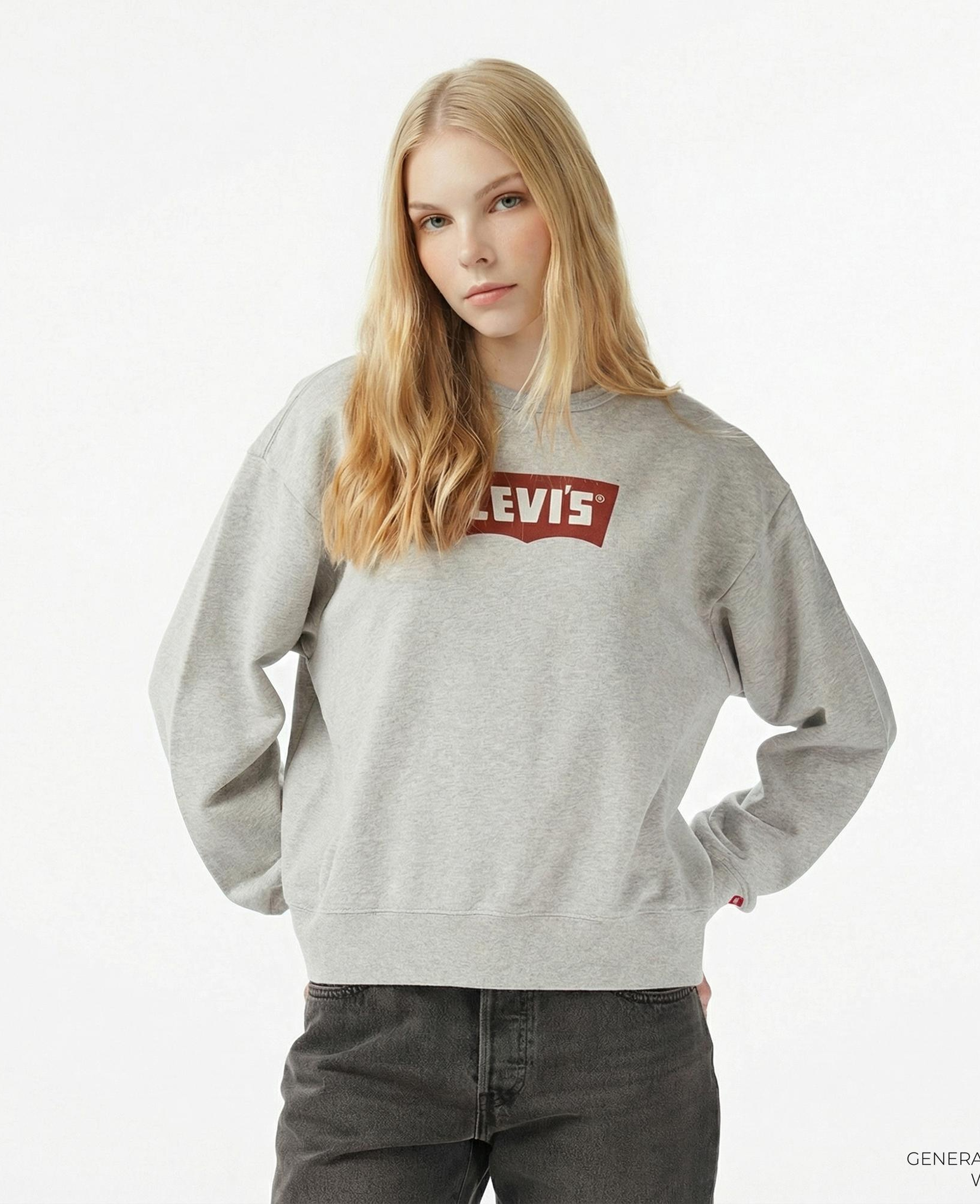 Levi'S Iconic Heritage Kadın Gri Sweatshirt