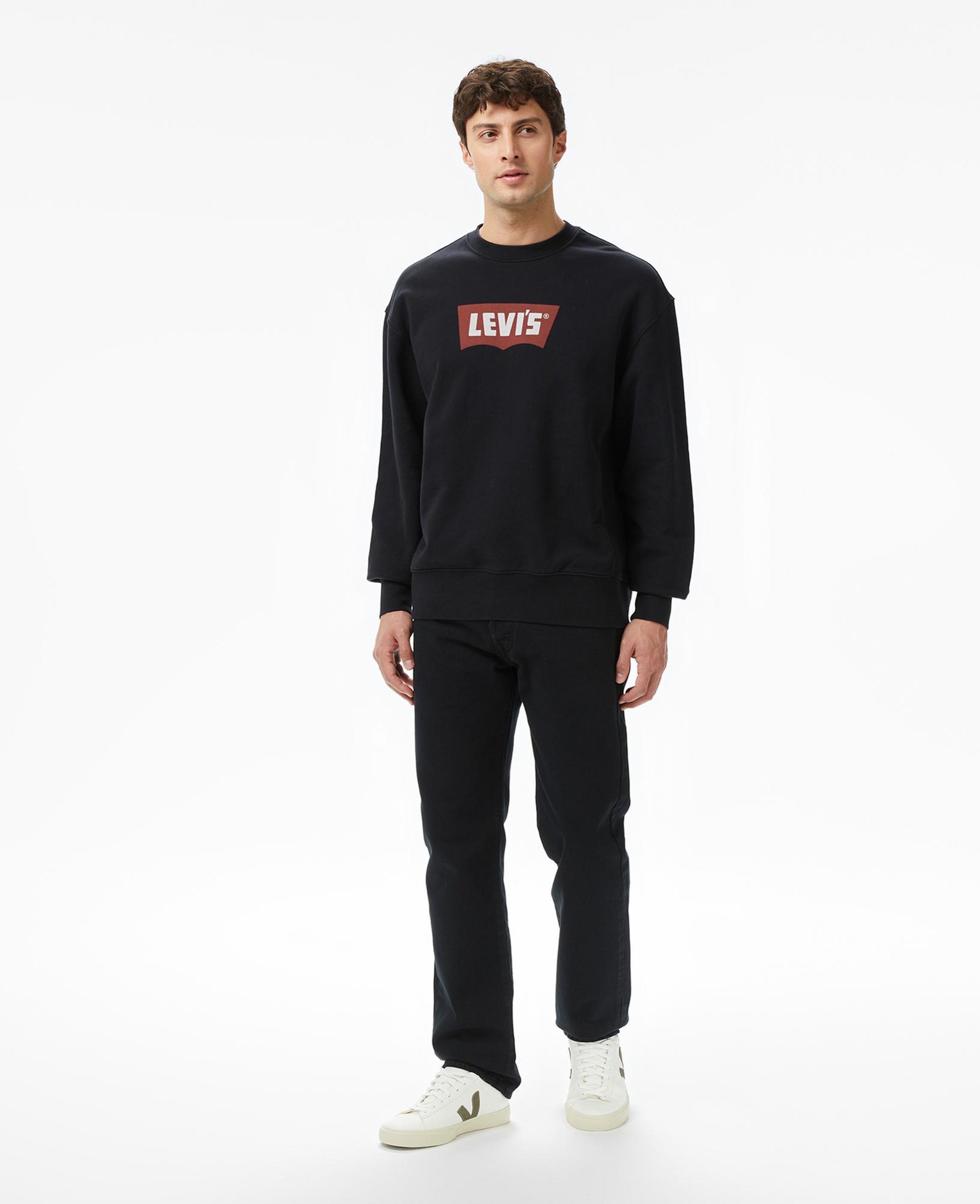 Levi's Premium Graphic Crew Erkek Siyah Sweatshirt