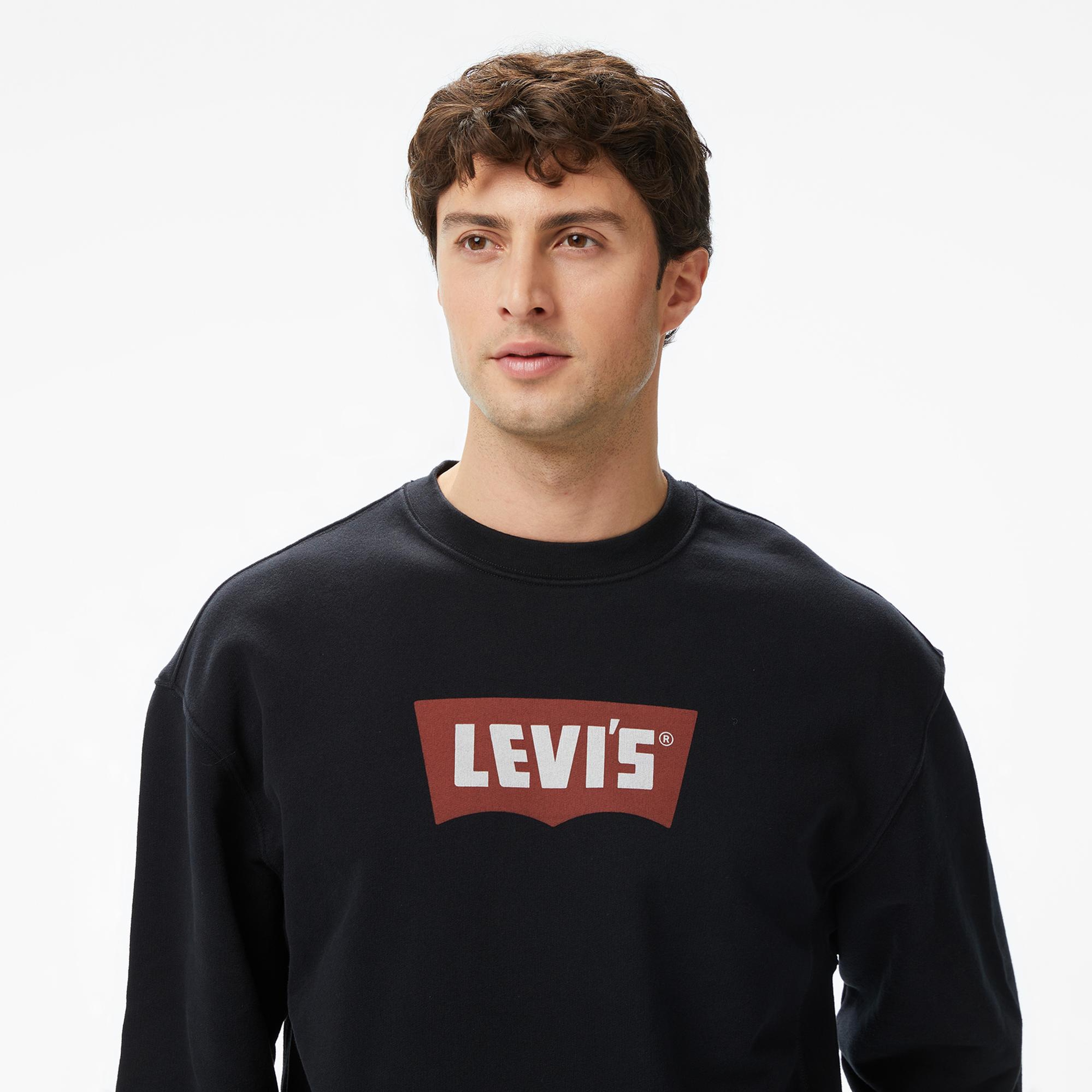 Levi's Premium Graphic Crew Erkek Siyah Sweatshirt