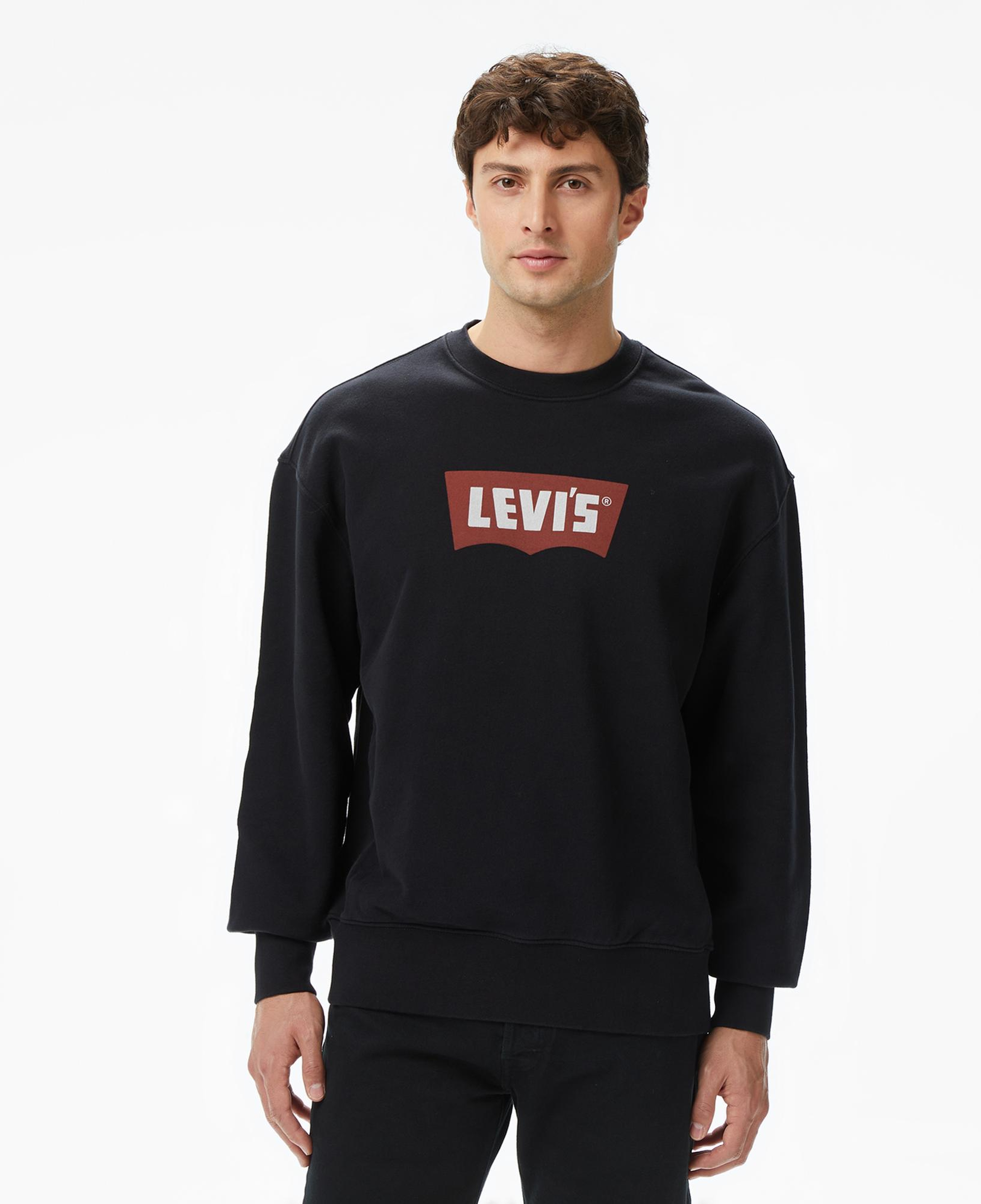 Levi's Premium Graphic Crew Erkek Siyah Sweatshirt
