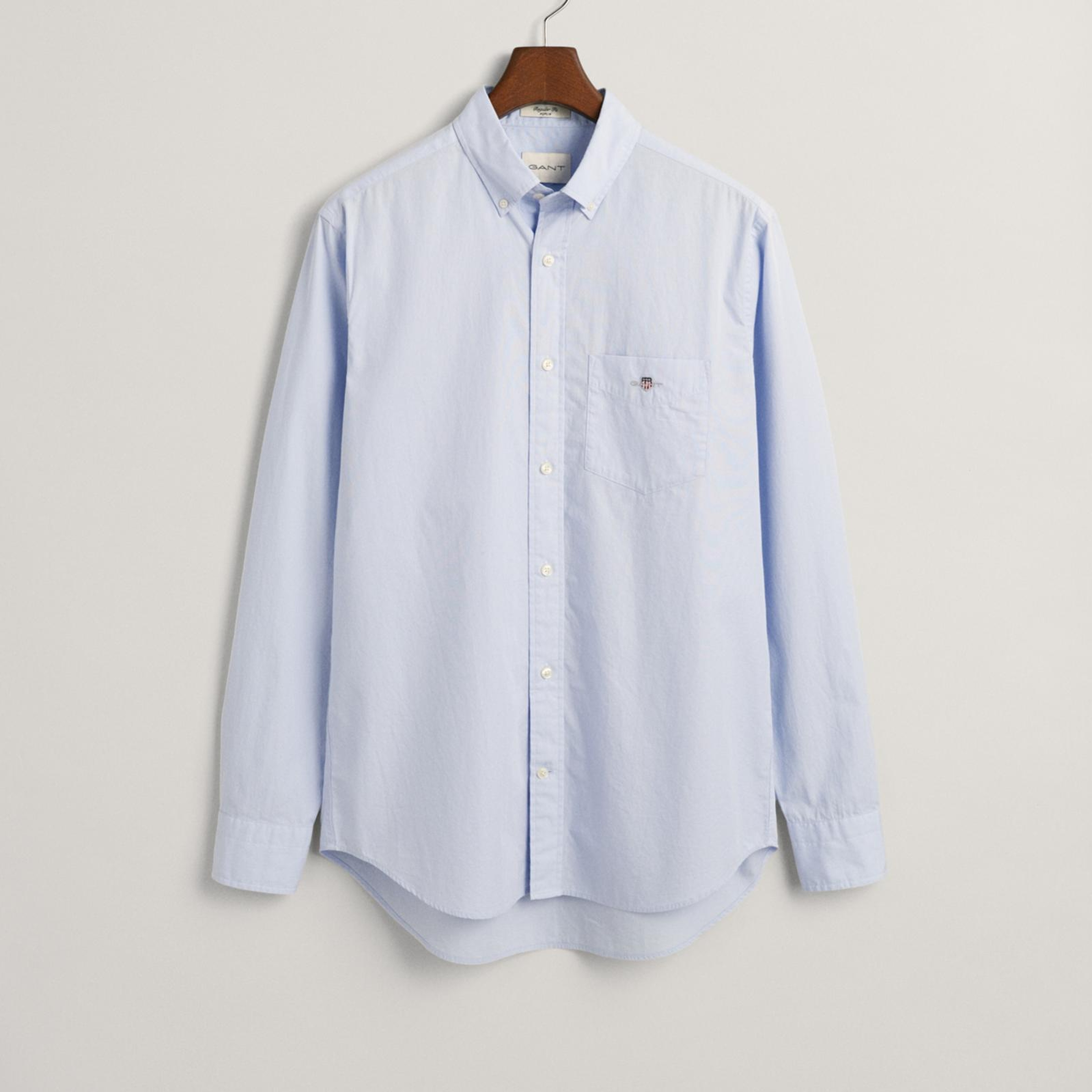 GANT Erkek Mavi Regular Fit Logolu Gömlek