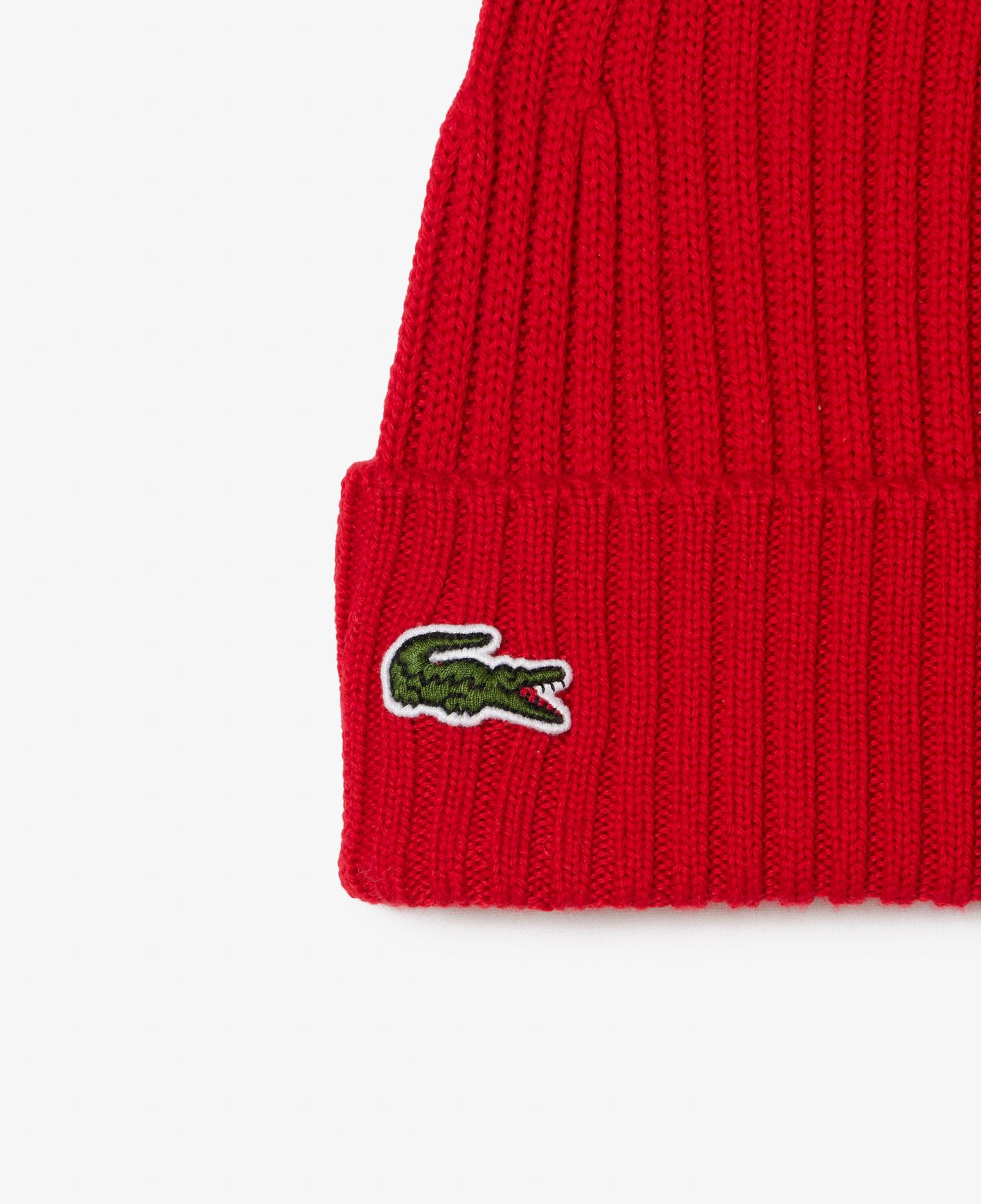 Lacoste Unisex Yün Kırmızı Bere