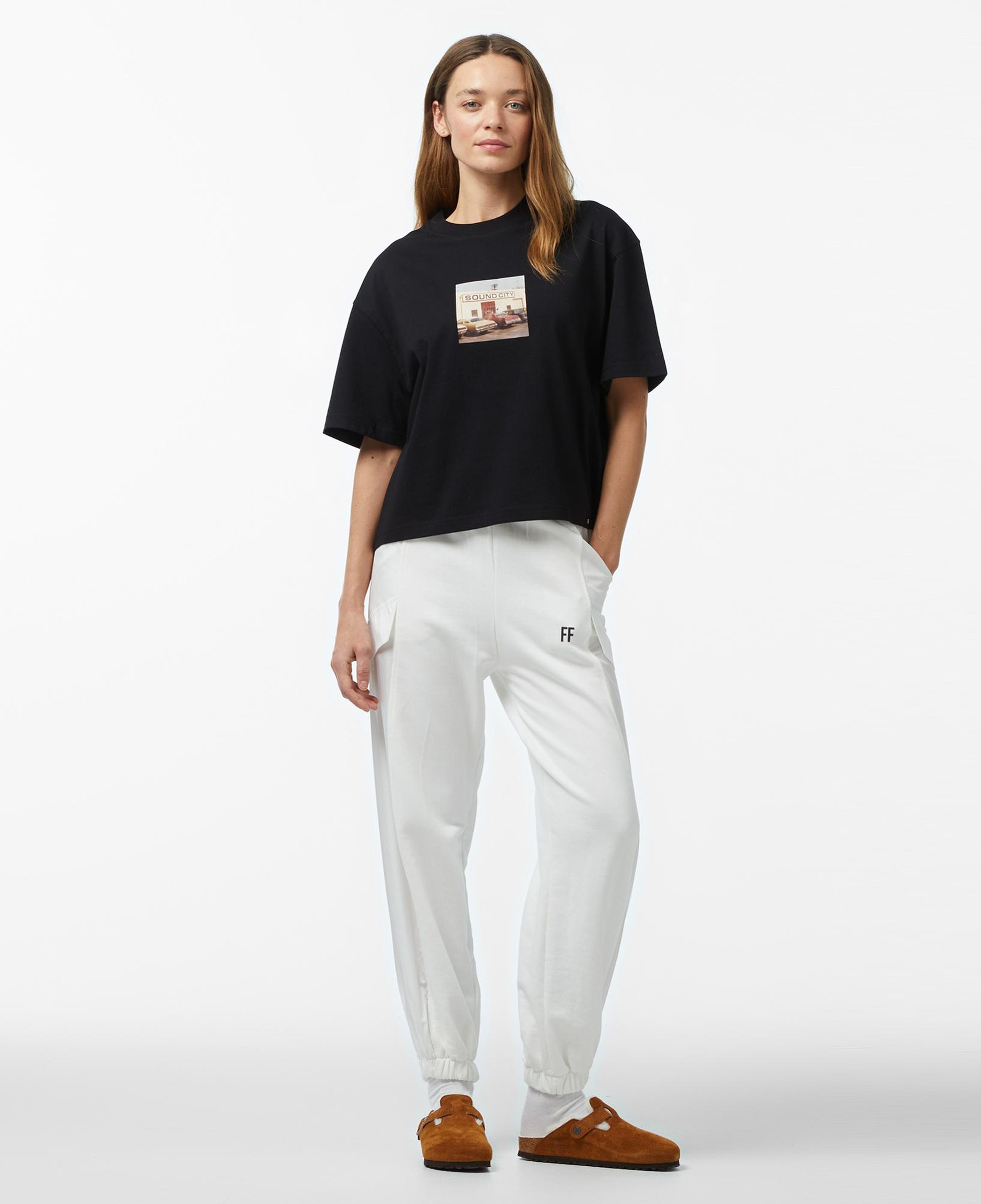 Forfun Sound City - Oversize Kadın Siyah T-Shirt