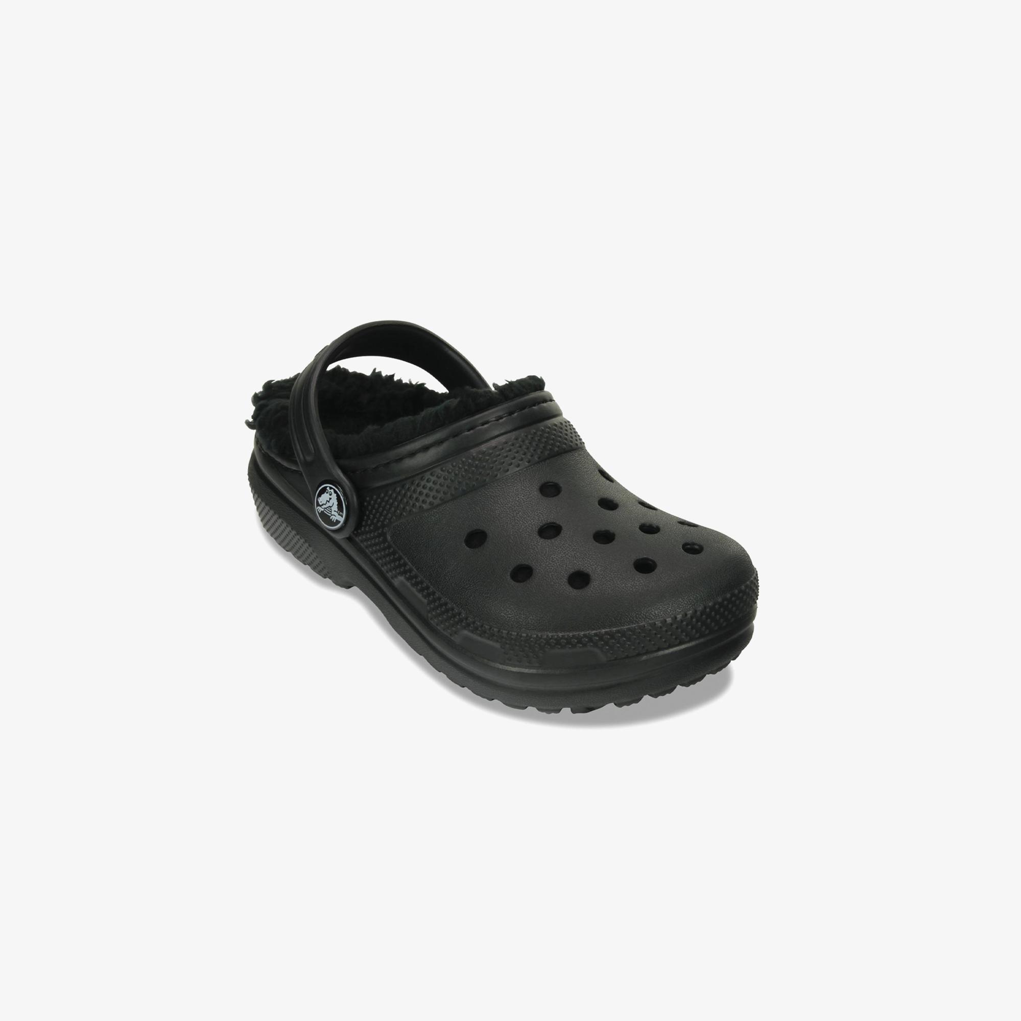 Crocs Classic Lined Clog Çocuk Siyah Terlik
