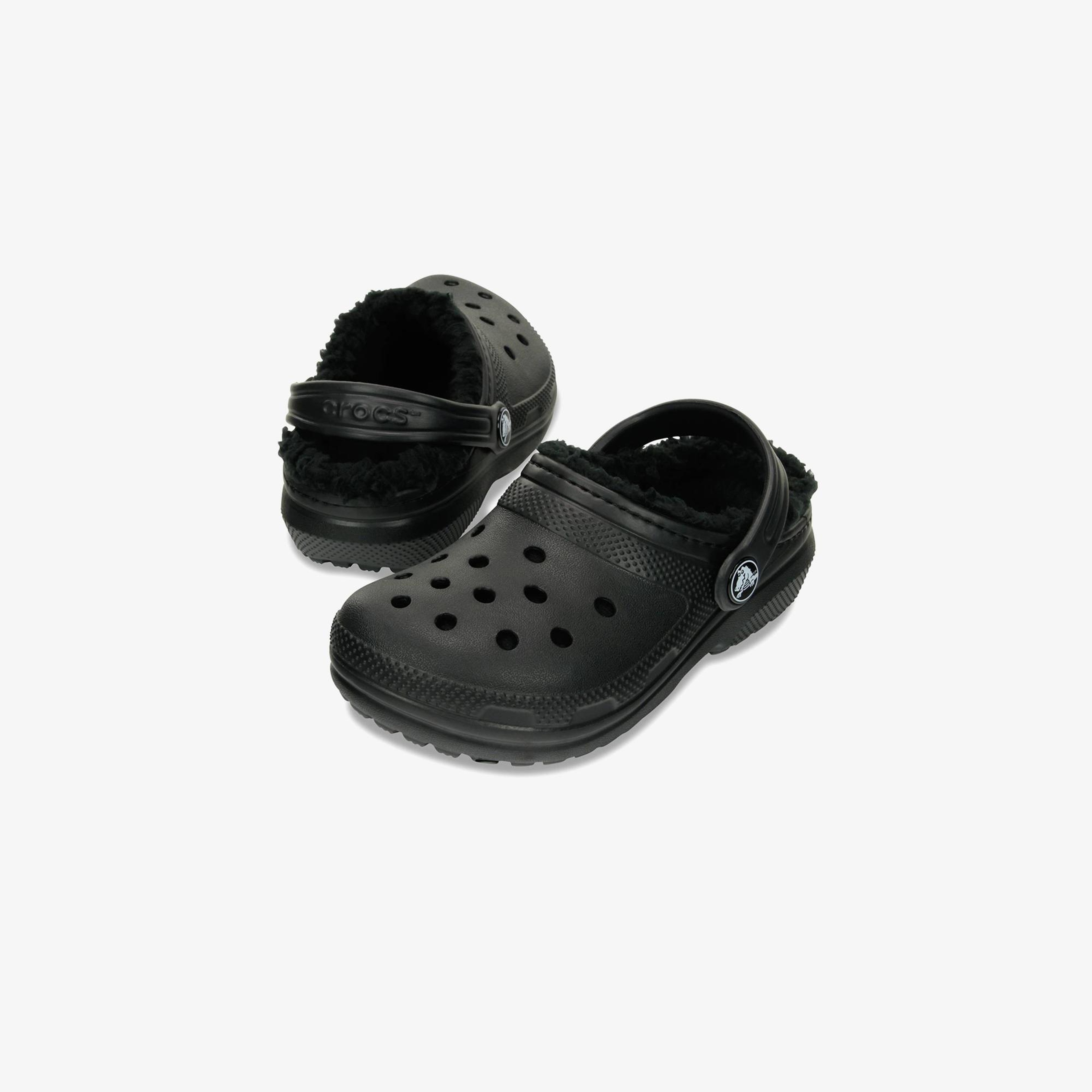 Crocs Classic Lined Clog Çocuk Siyah Terlik
