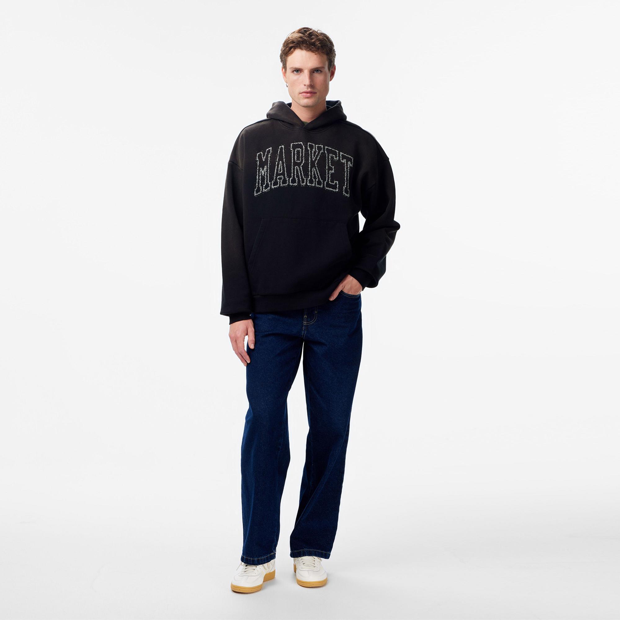 Market Vintage Arc Erkek Gri Hoodie