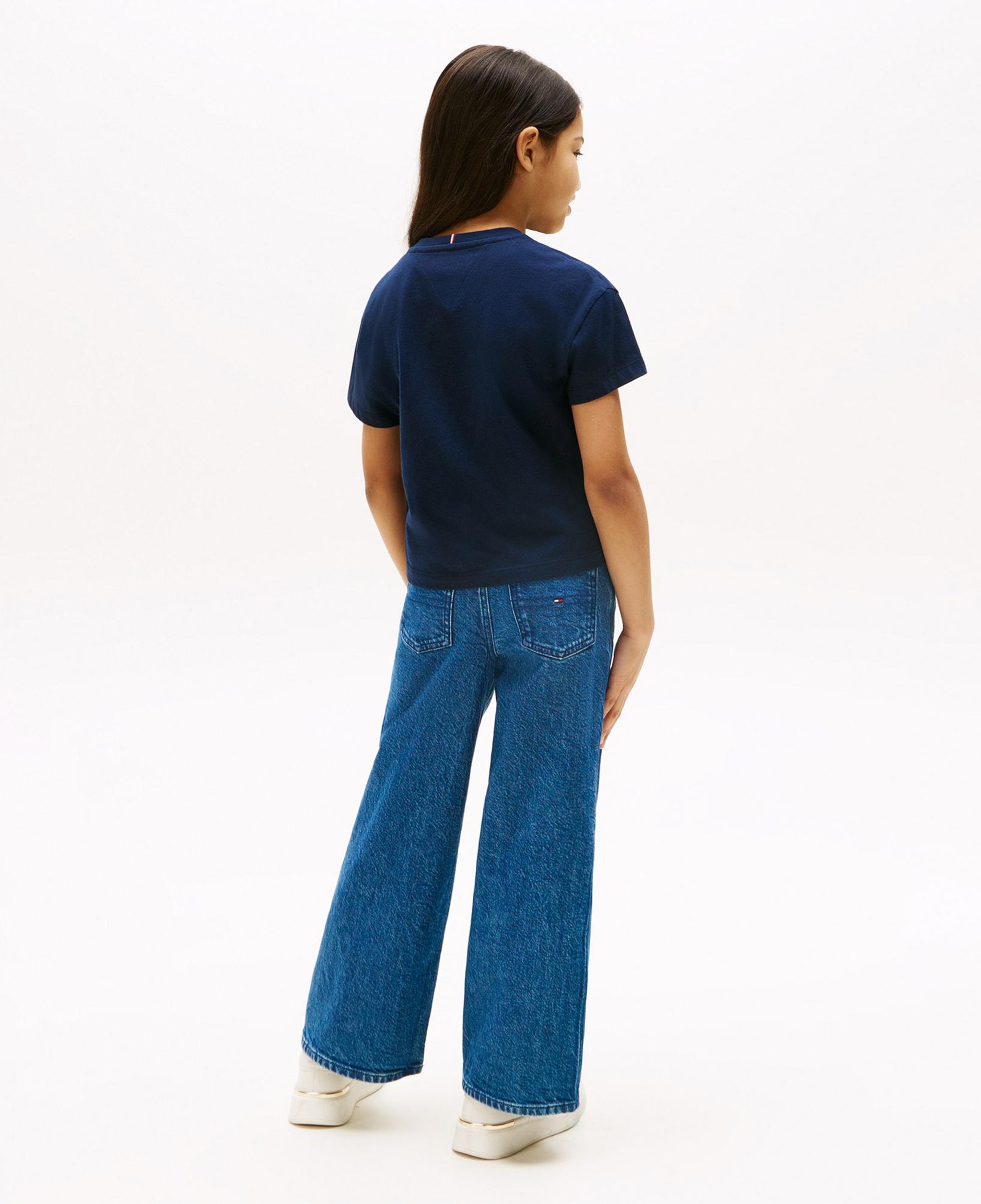 Tommy Hilfiger Heart Graphic Çocuk Lacivert T-Shirt