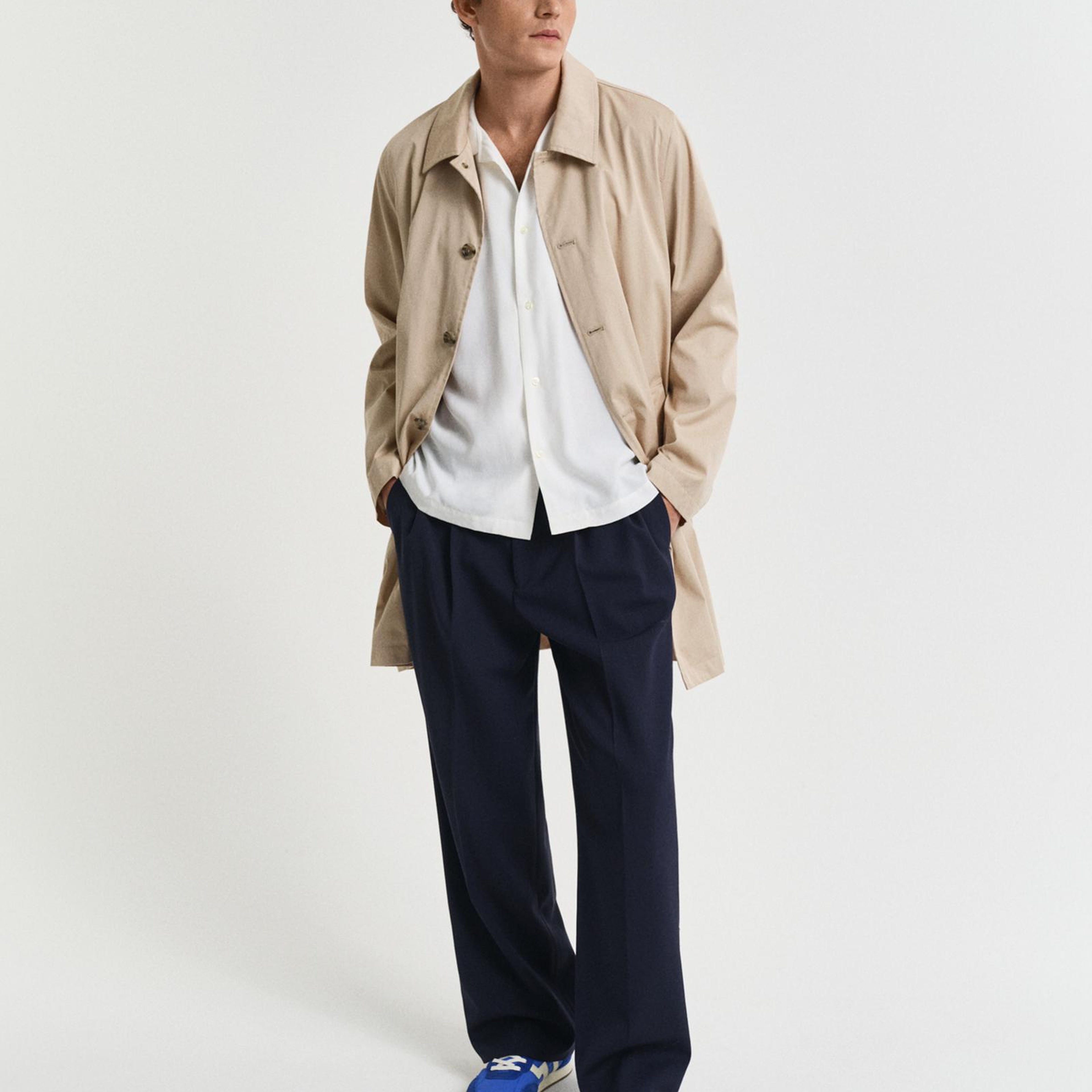 GANT Erkek Krem Relaxed Fit Klasik Yaka Logolu Gömlek