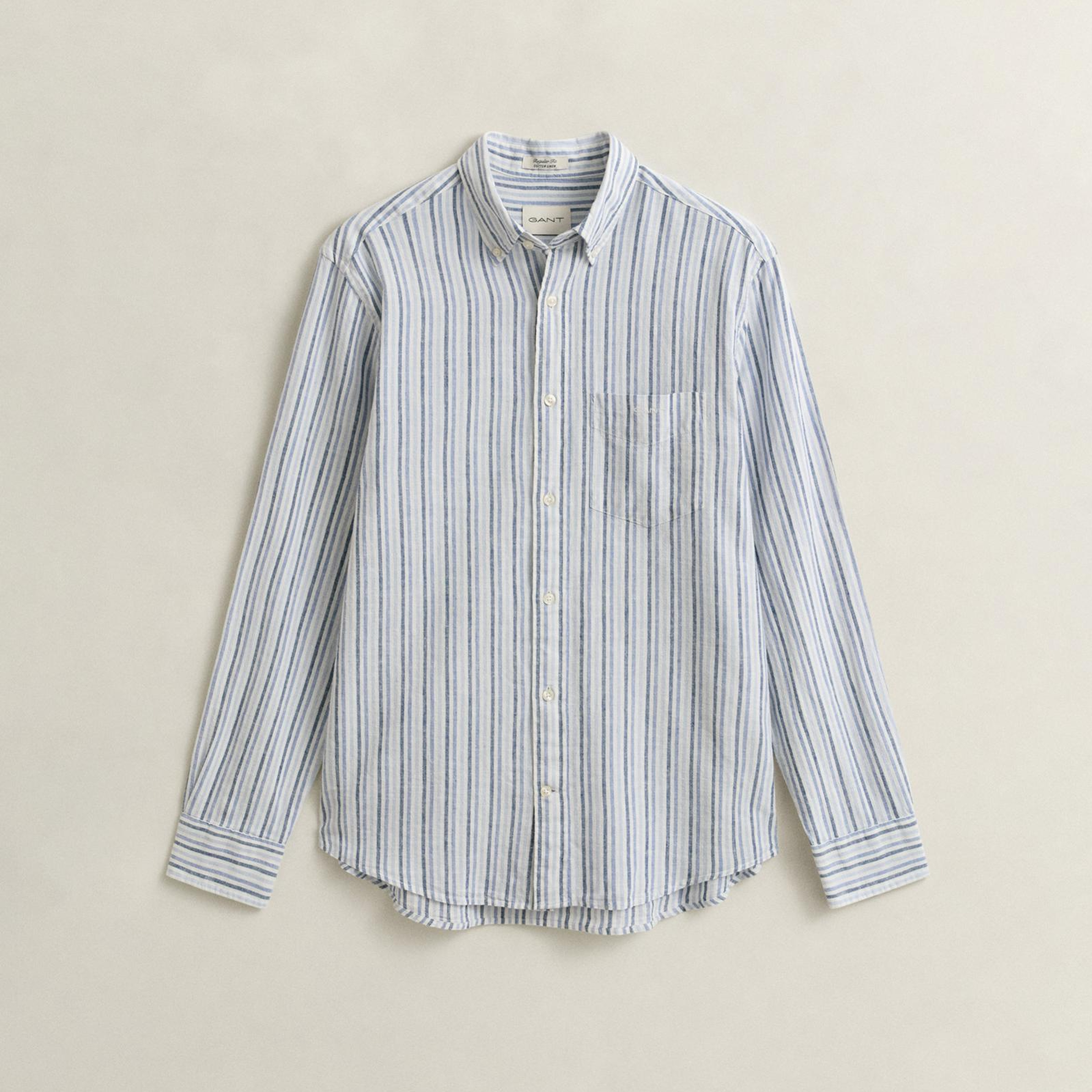 GANT Erkek Mavi Regular Fit Çizgili Gömlek