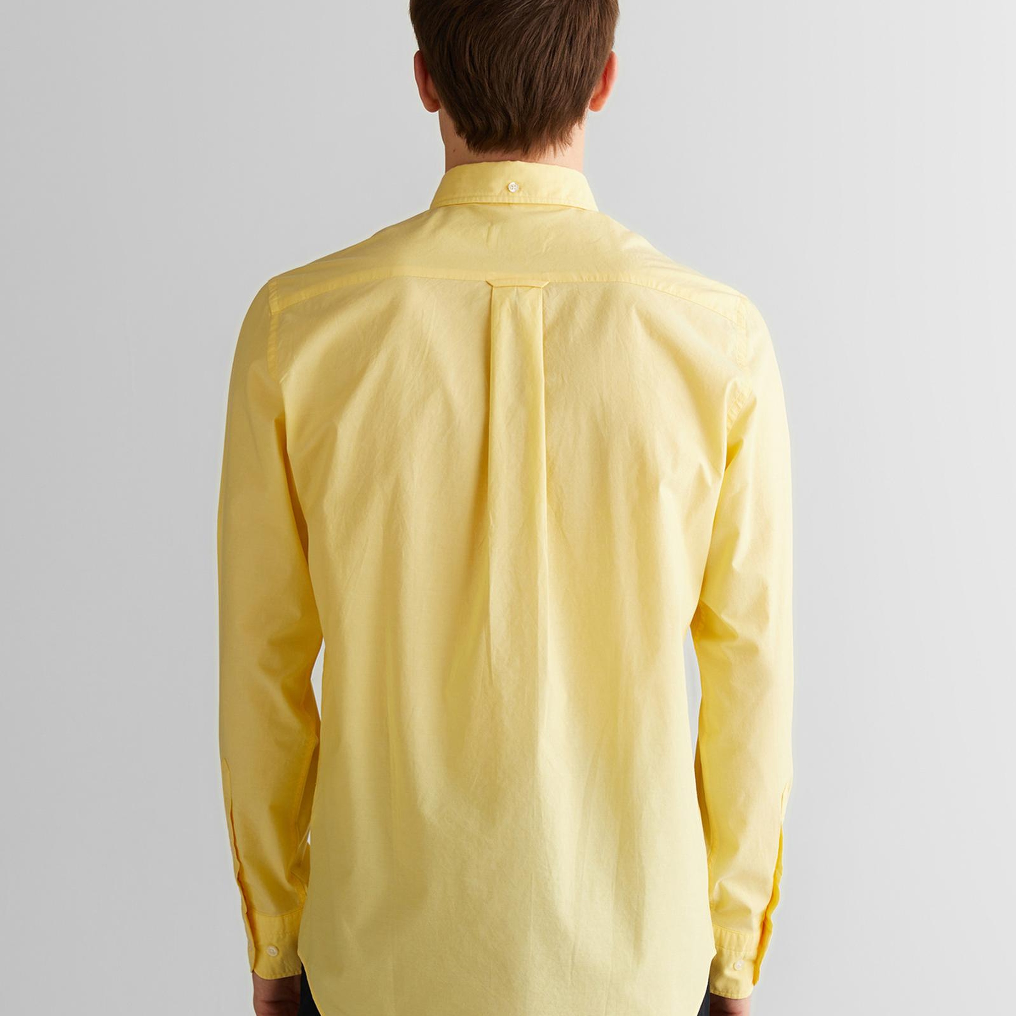 GANT Erkek Sarı Regular Fit Düğmeli Yaka Poplin Gömlek