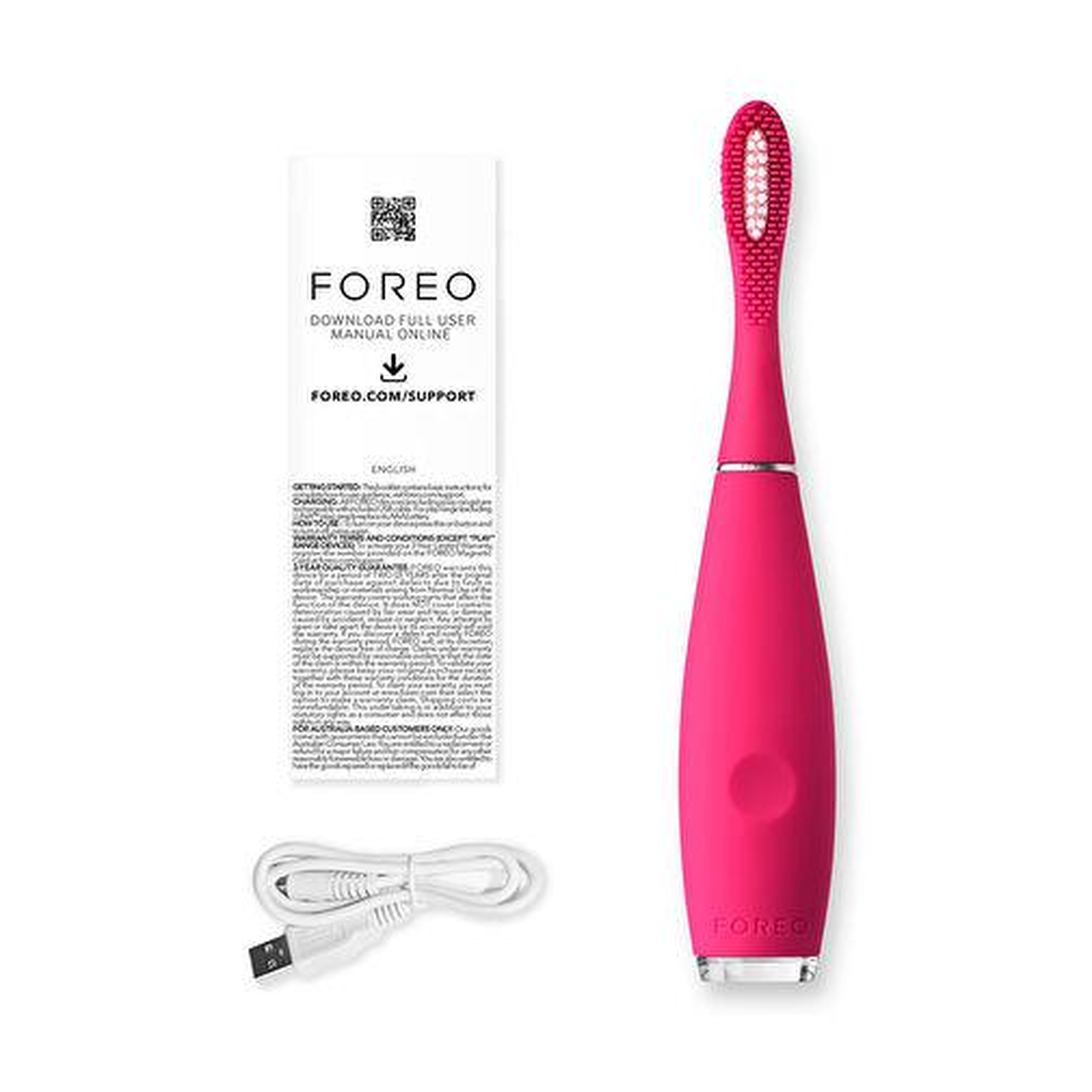 FOREO ISSA Kids Çocuk Diş Fırçası (5-12 Yaş Için), Rose Nose Hippo