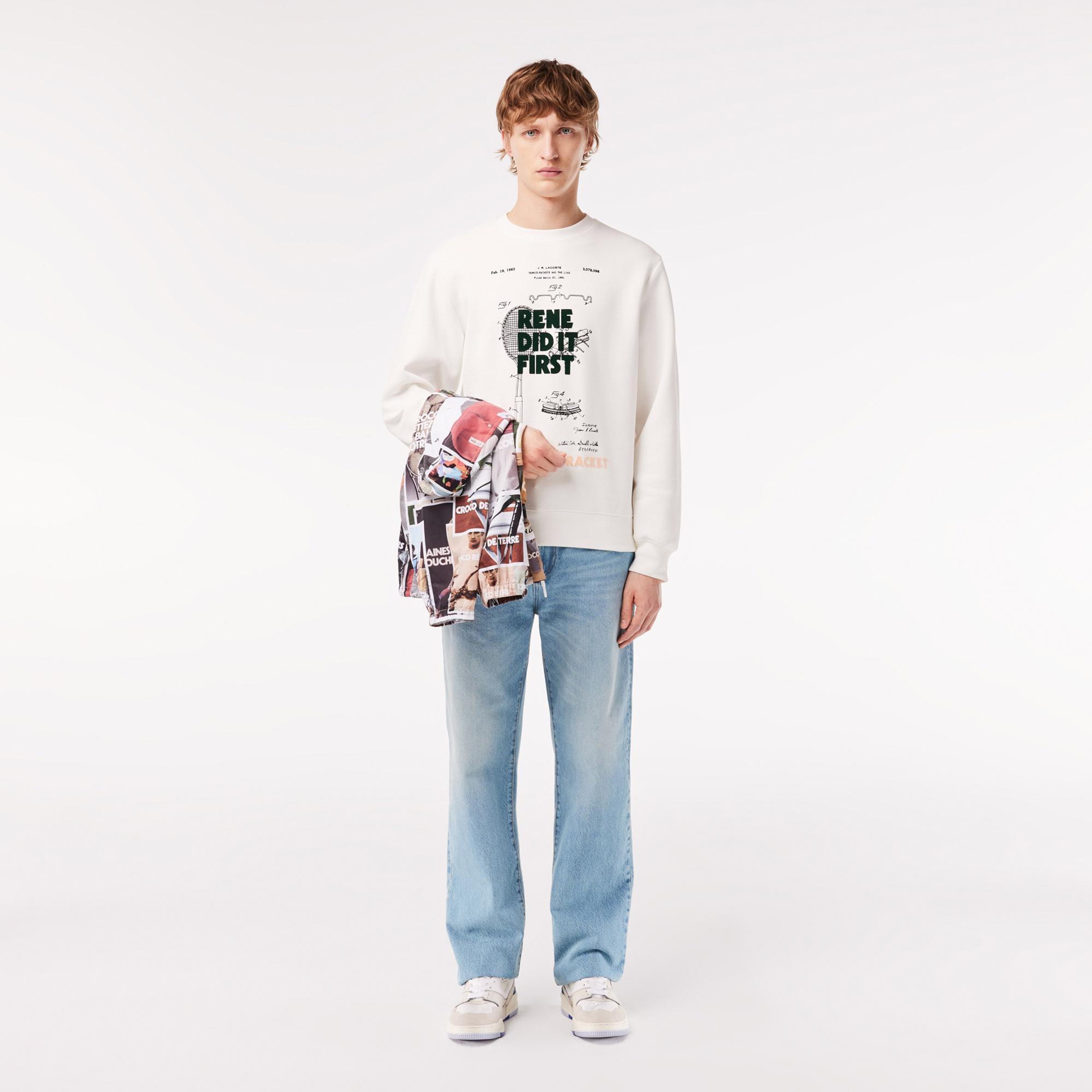 Lacoste Classic Unisex Beyaz Sweatshirt