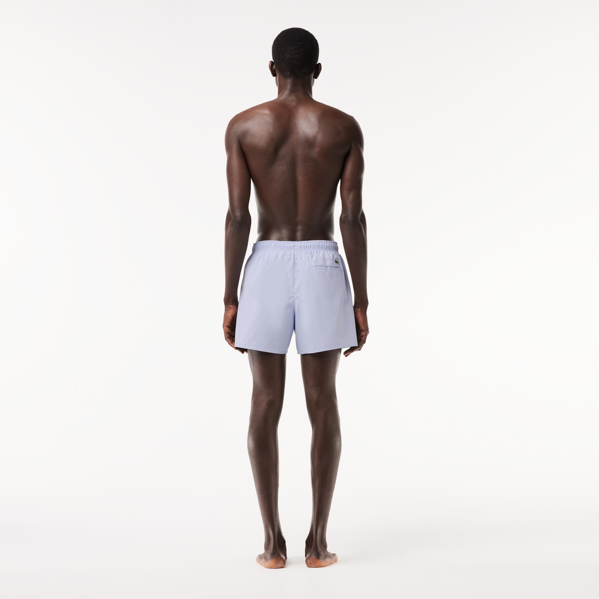 Erkek Baskılı Mavi Mayo Şort