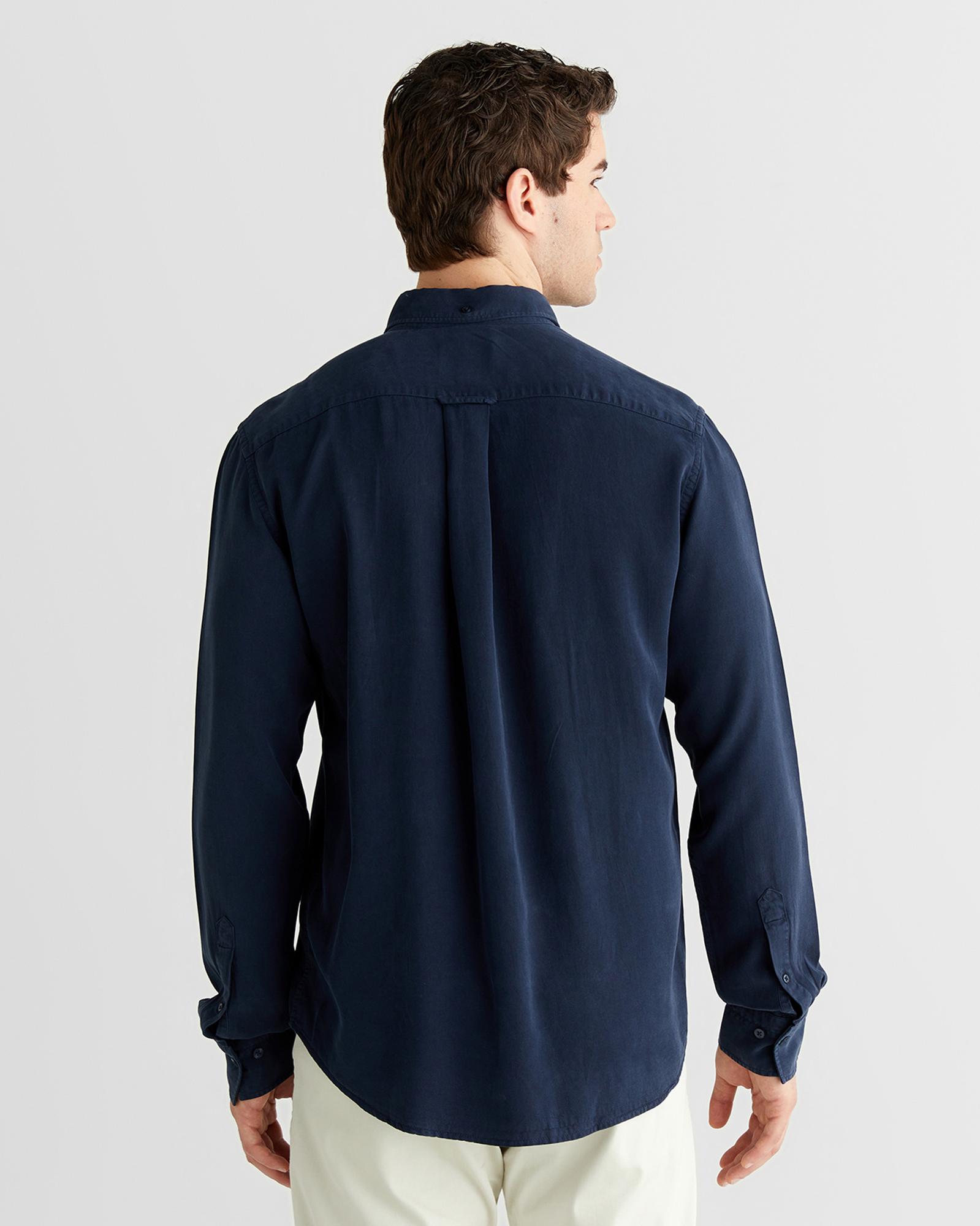 GANT Erkek Lacivert Regular Fit Düğmeli Yaka Gömlek