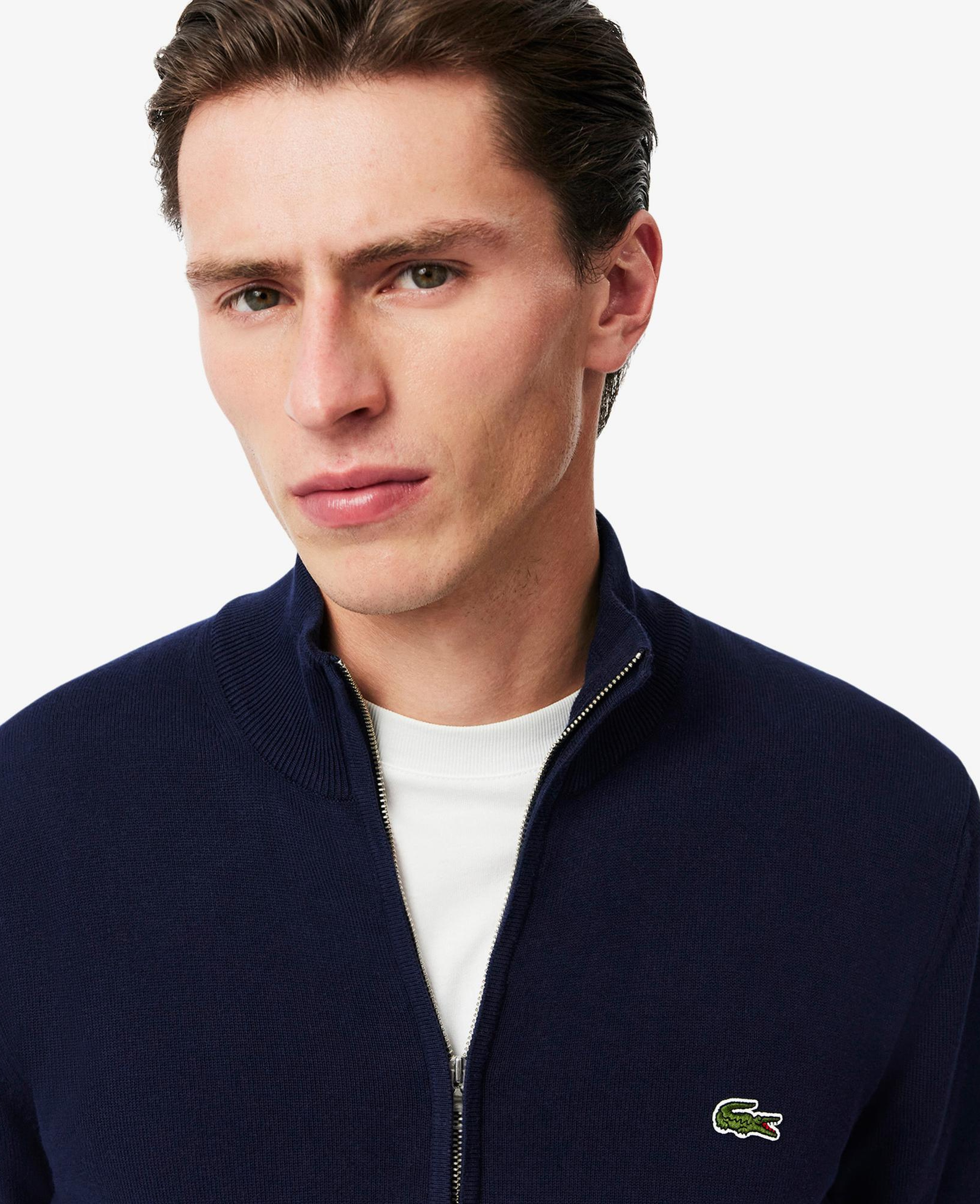 Lacoste Erkek Regular Fit Fermuarlı Lacivert Hırka