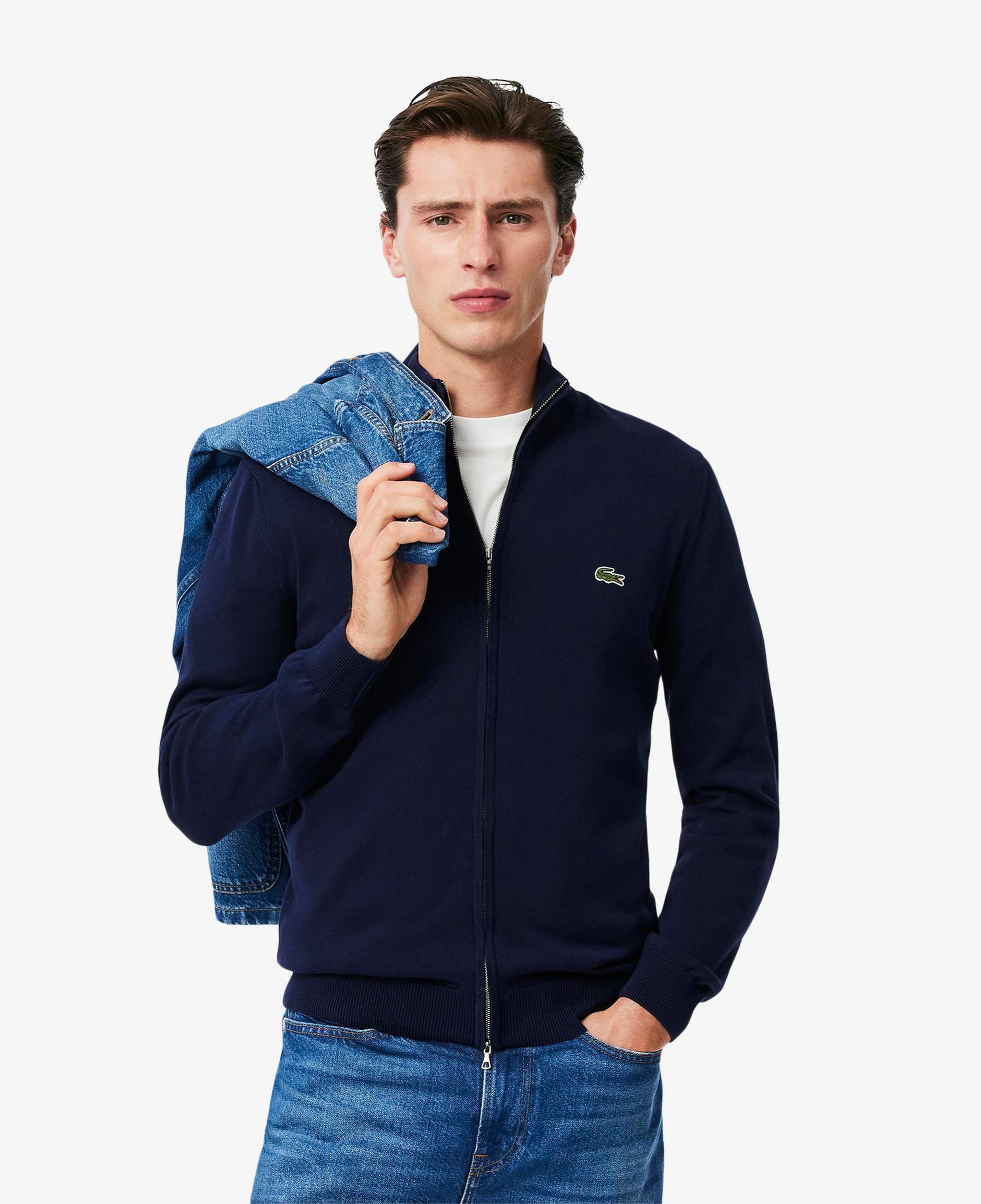 Lacoste Erkek Regular Fit Fermuarlı Lacivert Hırka