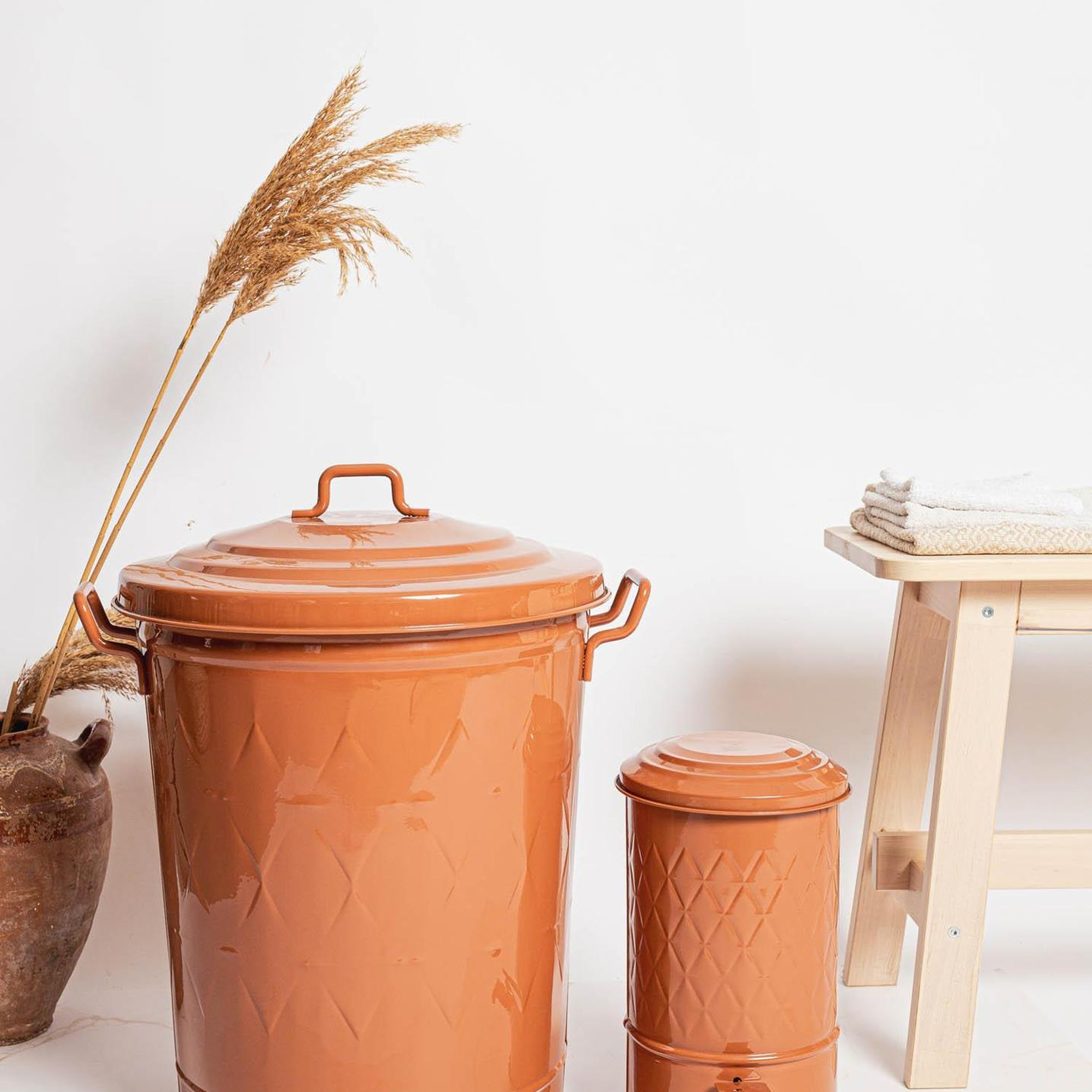 Prizma Çöp Kovası Mutfak Terracota 24 Lt