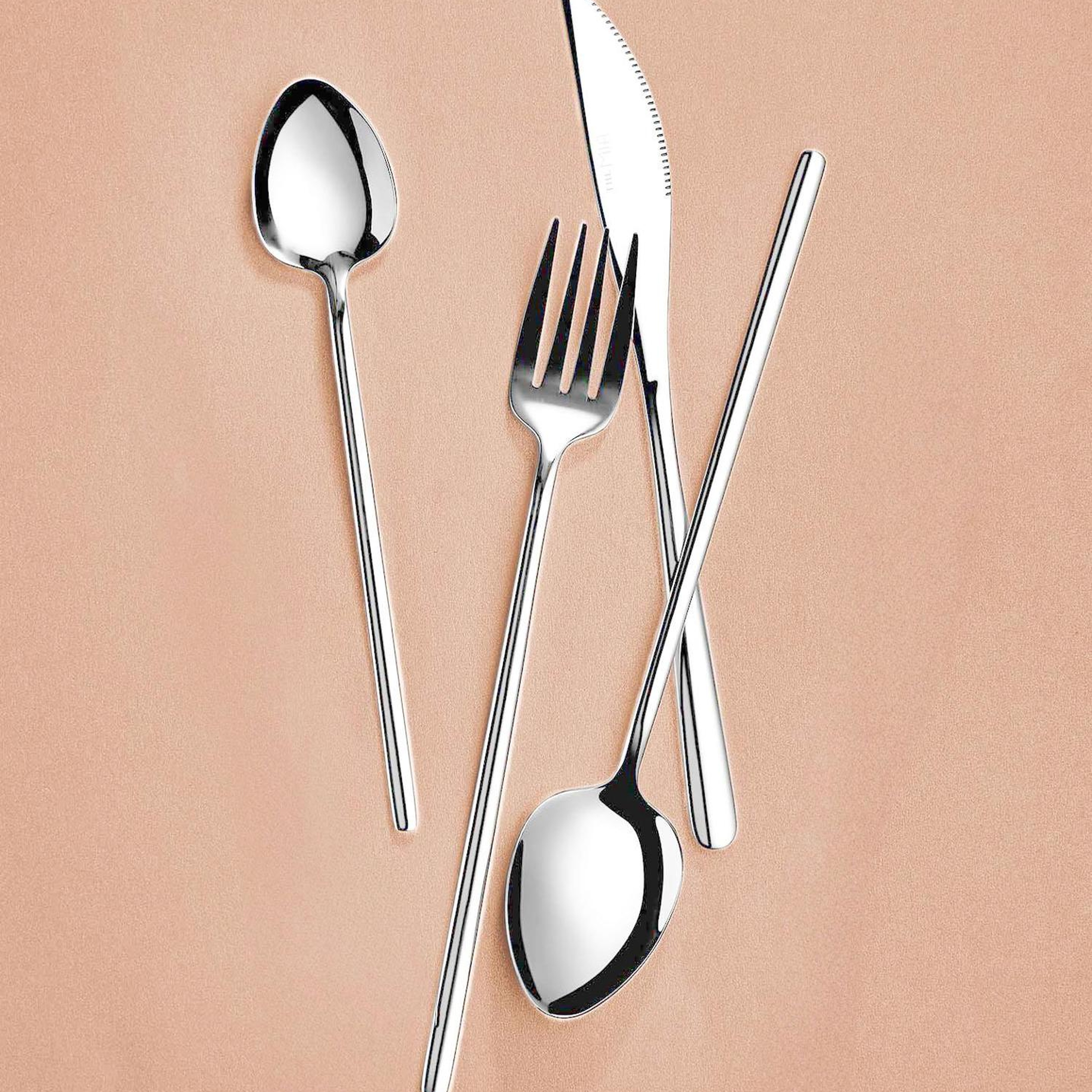 Giallo Çatal Kaşık Bıçak Takımı Gümüş 24 Parça