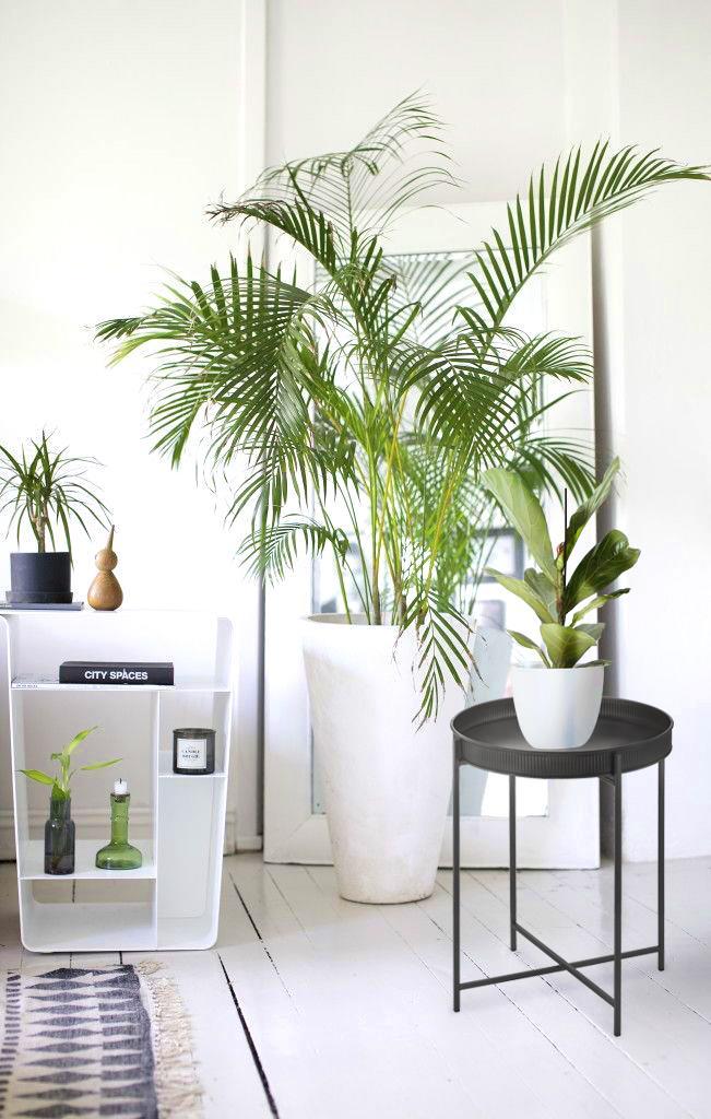 Siyah Yuvarlak Tepsi Sehpa