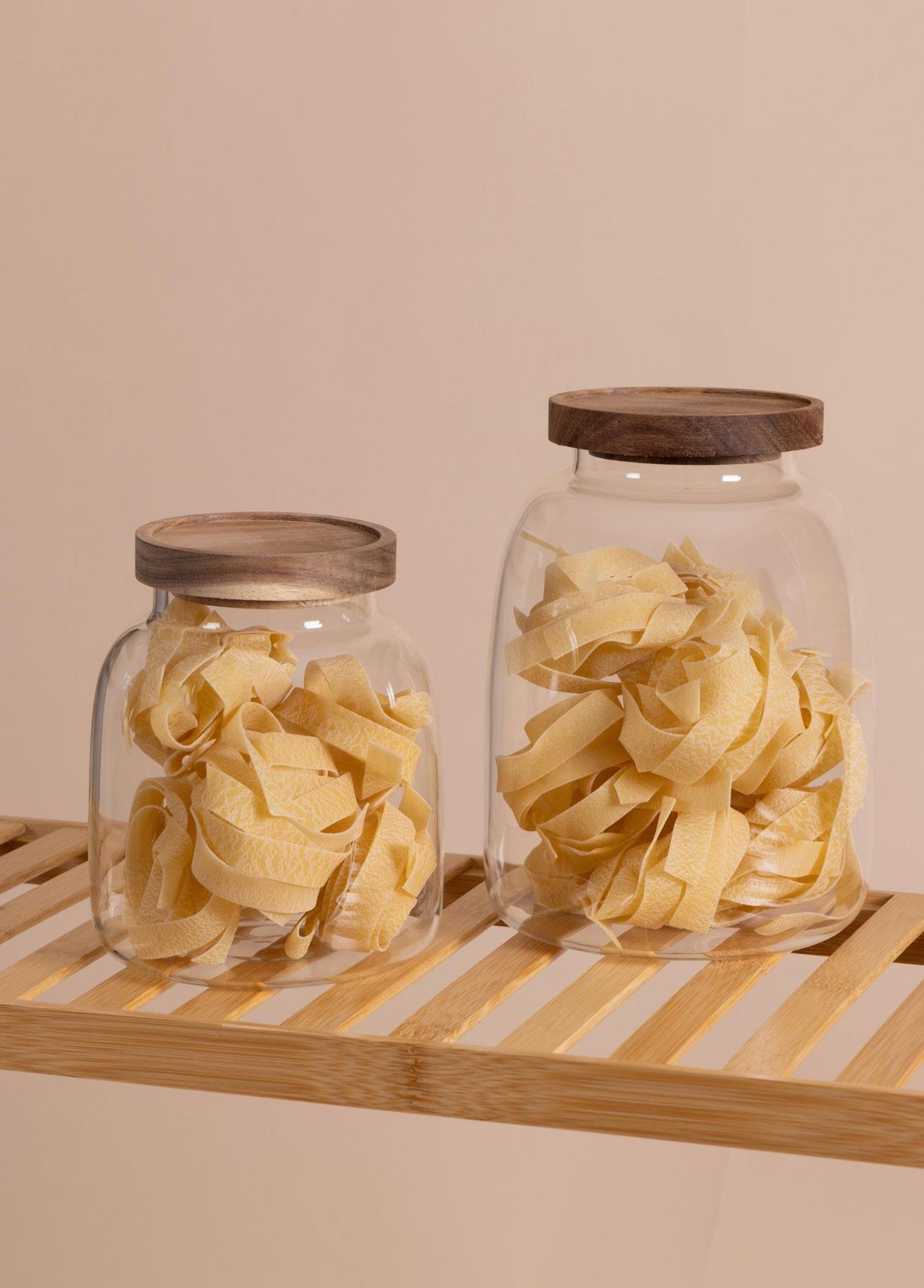 Ahşap Kapaklı Cam Kavanoz 14x19 cm CAM0505