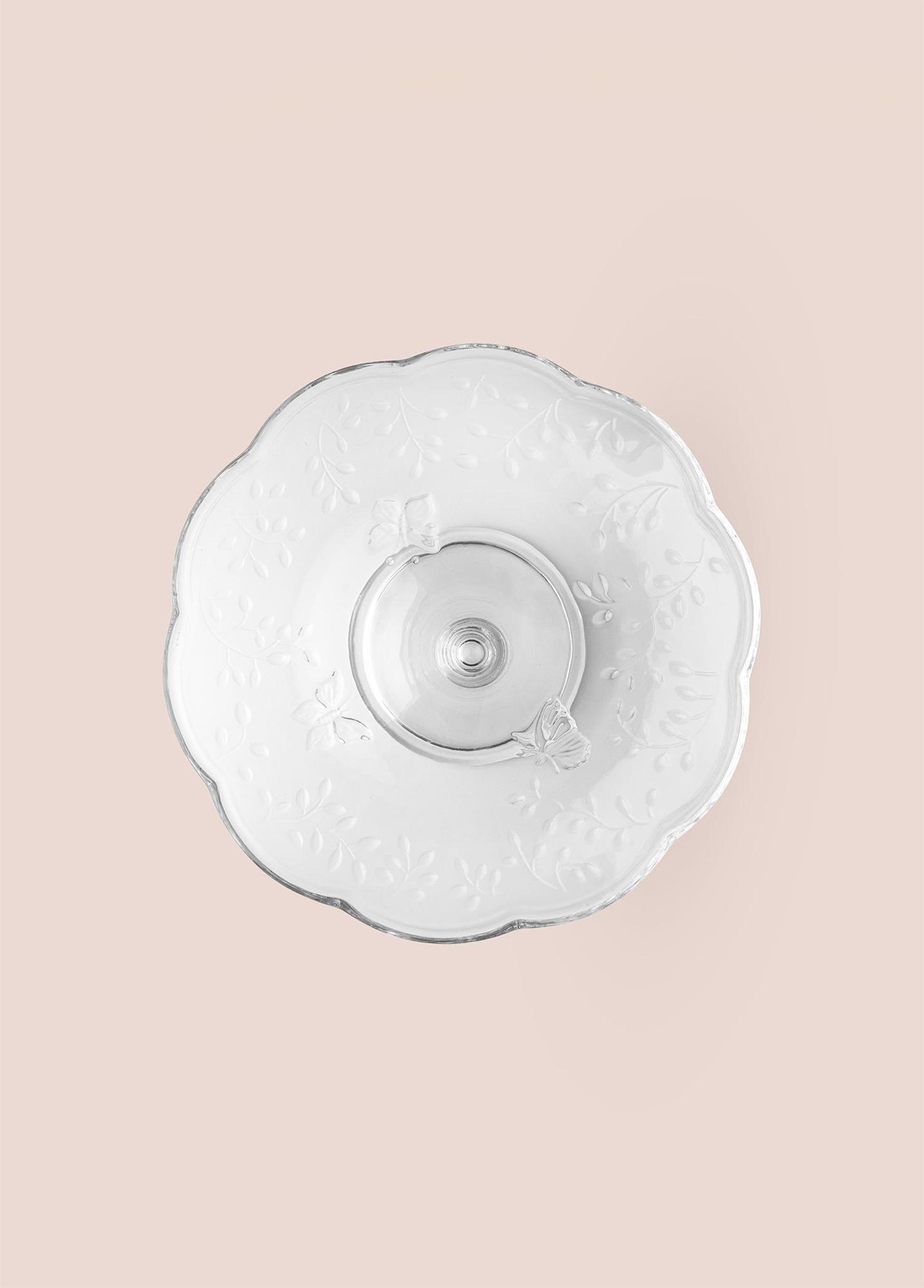 Ayaklı Cam Sunum Tabağı 20x10 cm CAM0500