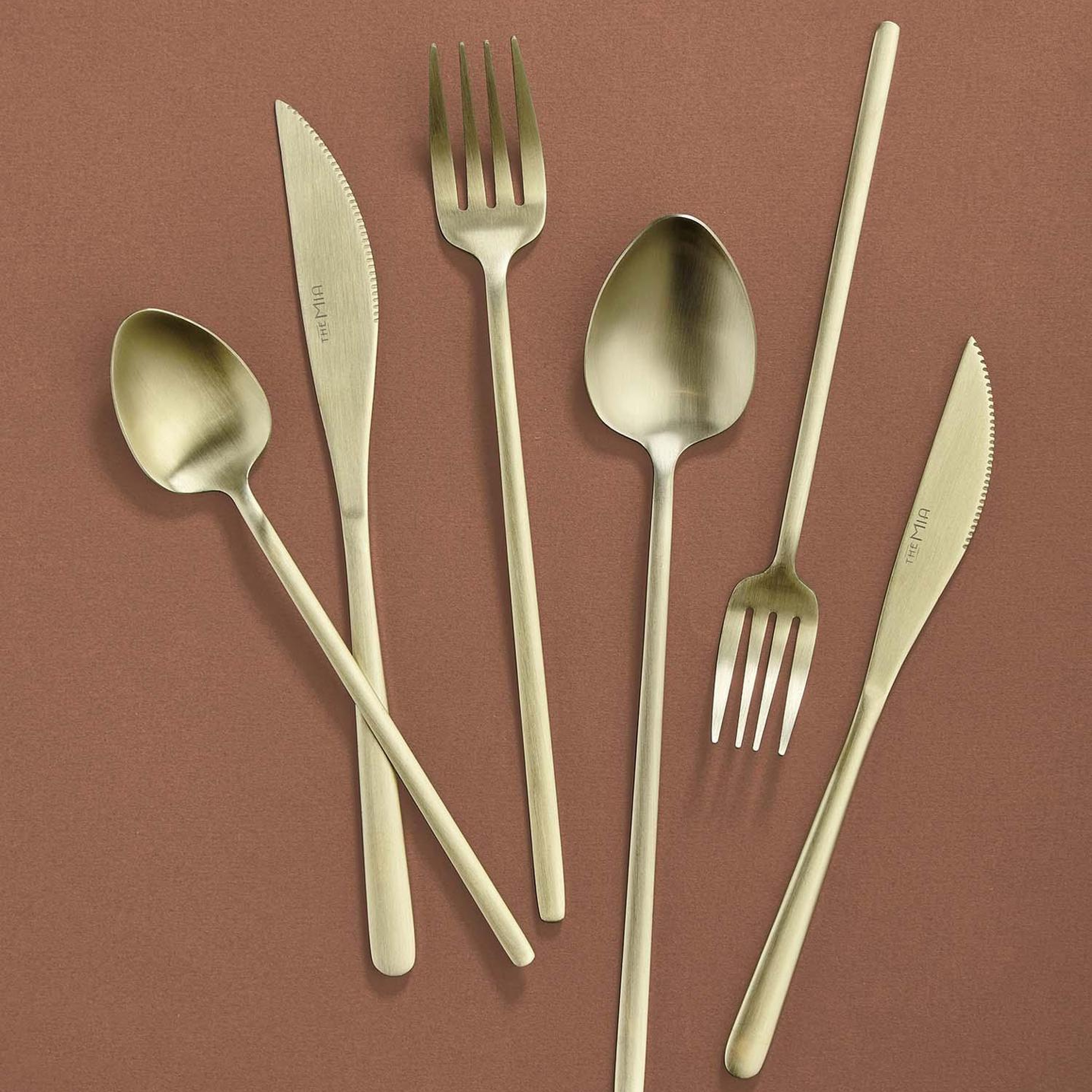 Giallo Çatal Kaşık Bıçak Takımı Mat Gold 36 Parça