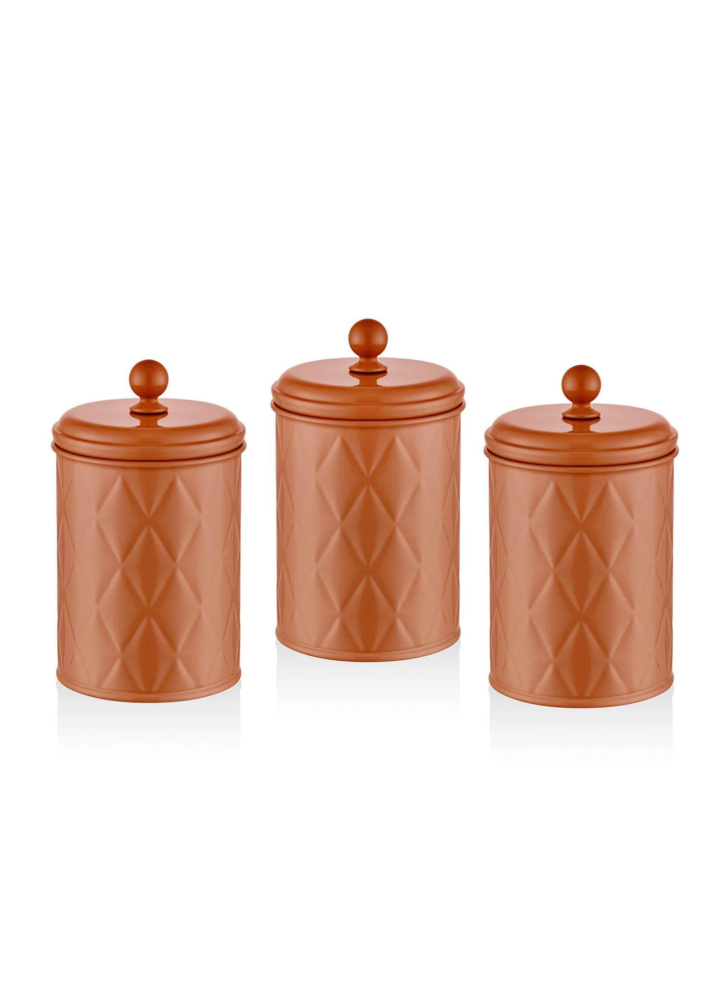 Prizma Çay Şeker Kahve Kavanozu Terracota 1 Lt