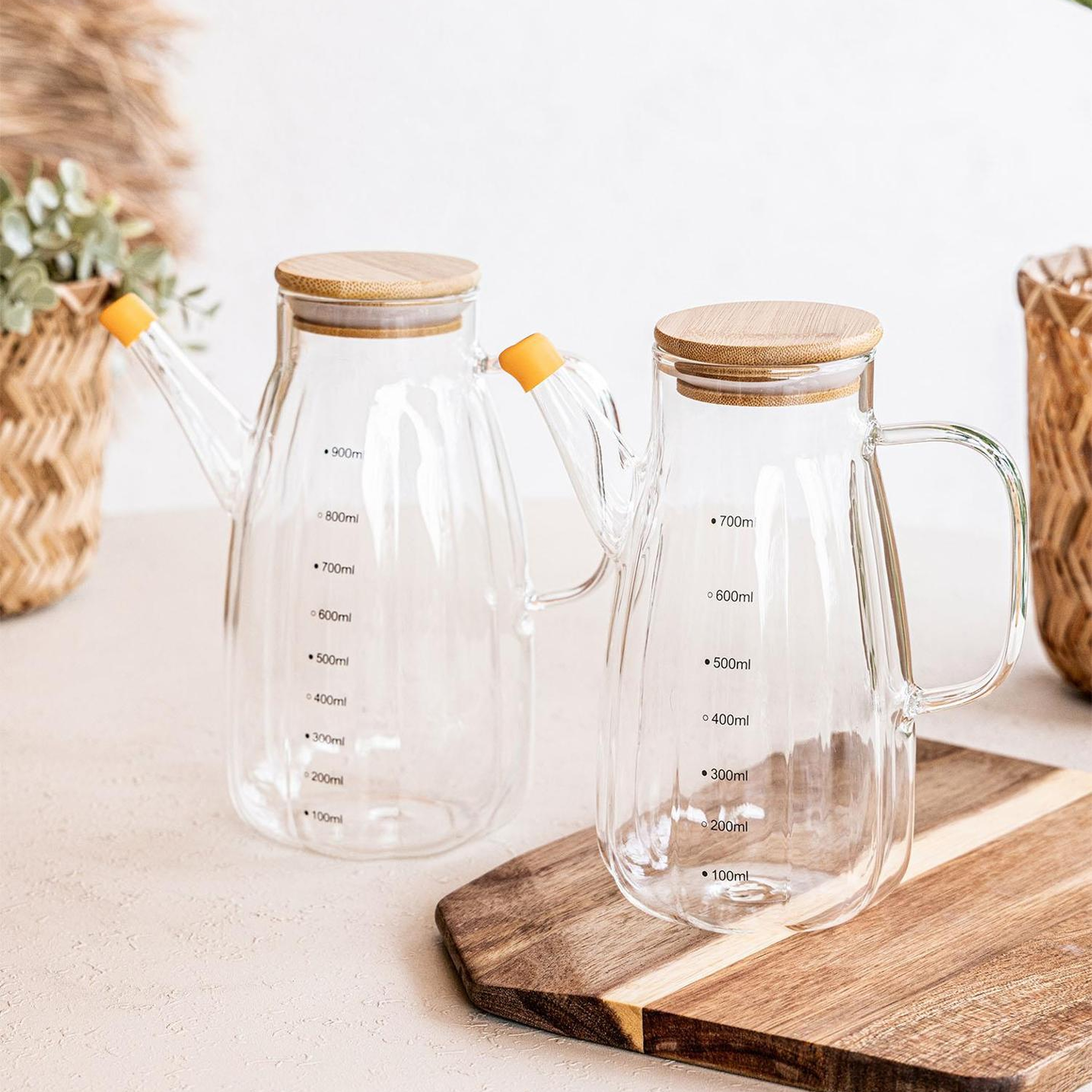 Bamboo Cam Zeytinyağı Şişesi 700 Cc Sse0039