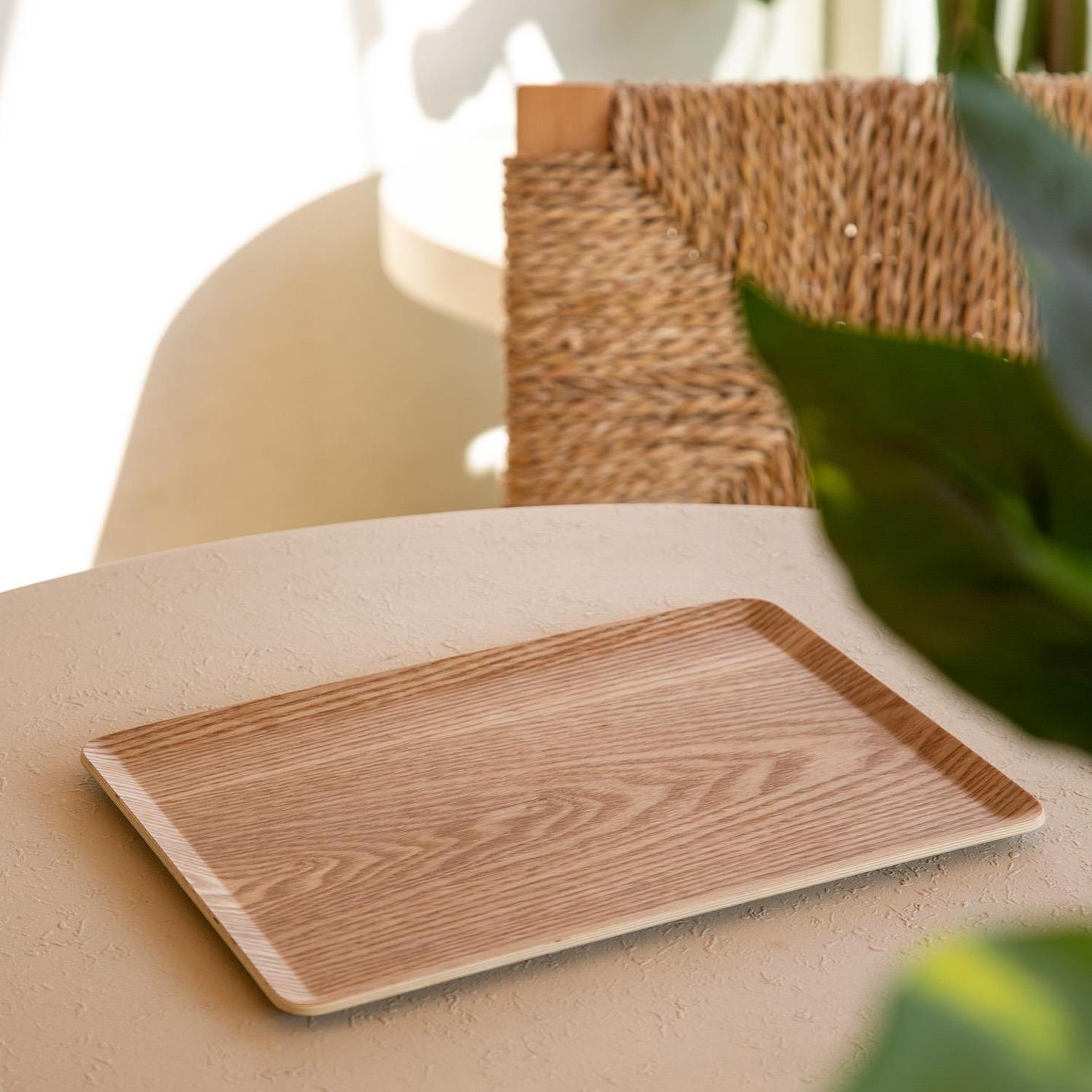 Natura Kaydırmaz Ahşap Tepsi 27x20 Cm