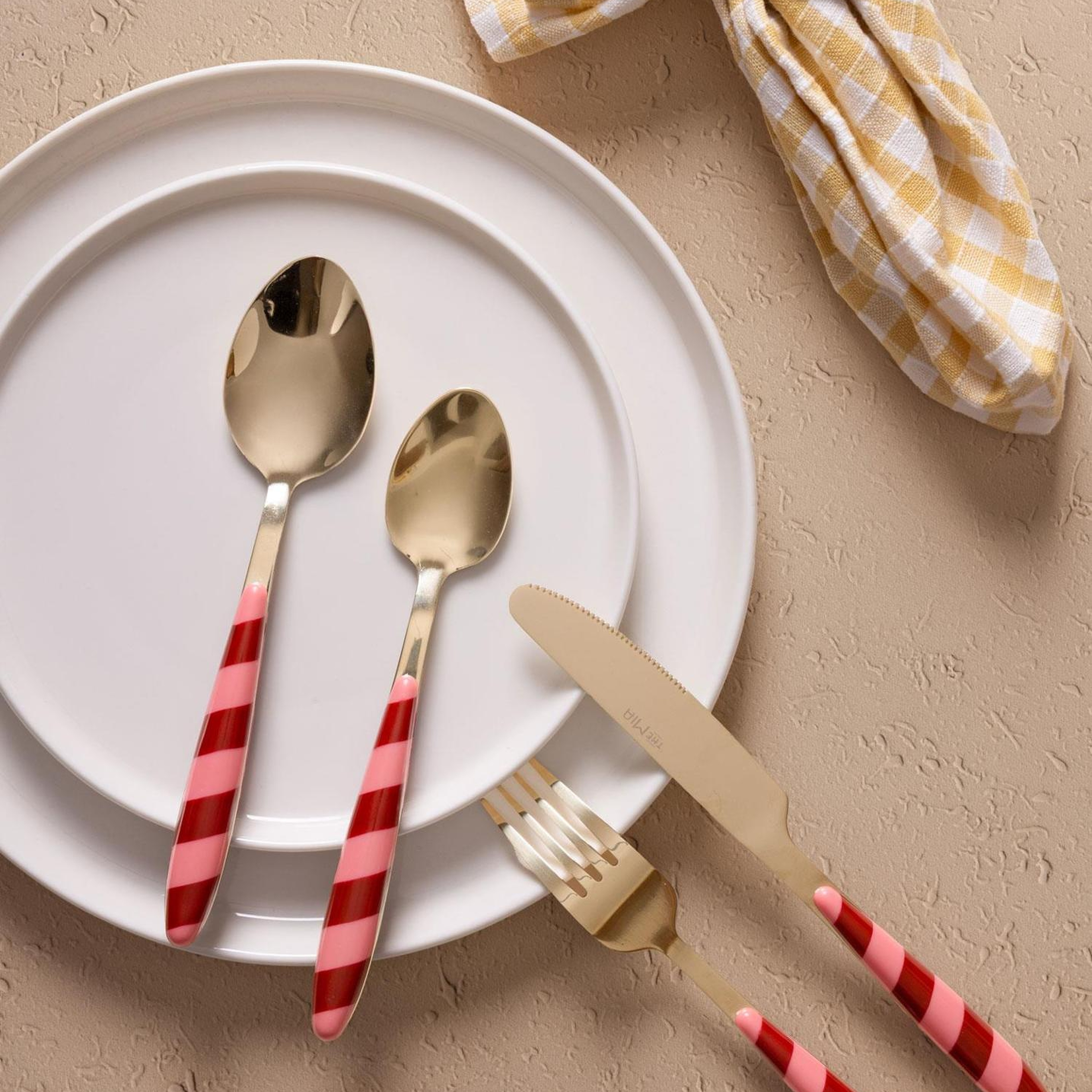 Joy Çatal Kaşık Bıçak Takımı Pembe Gold 24 Parça