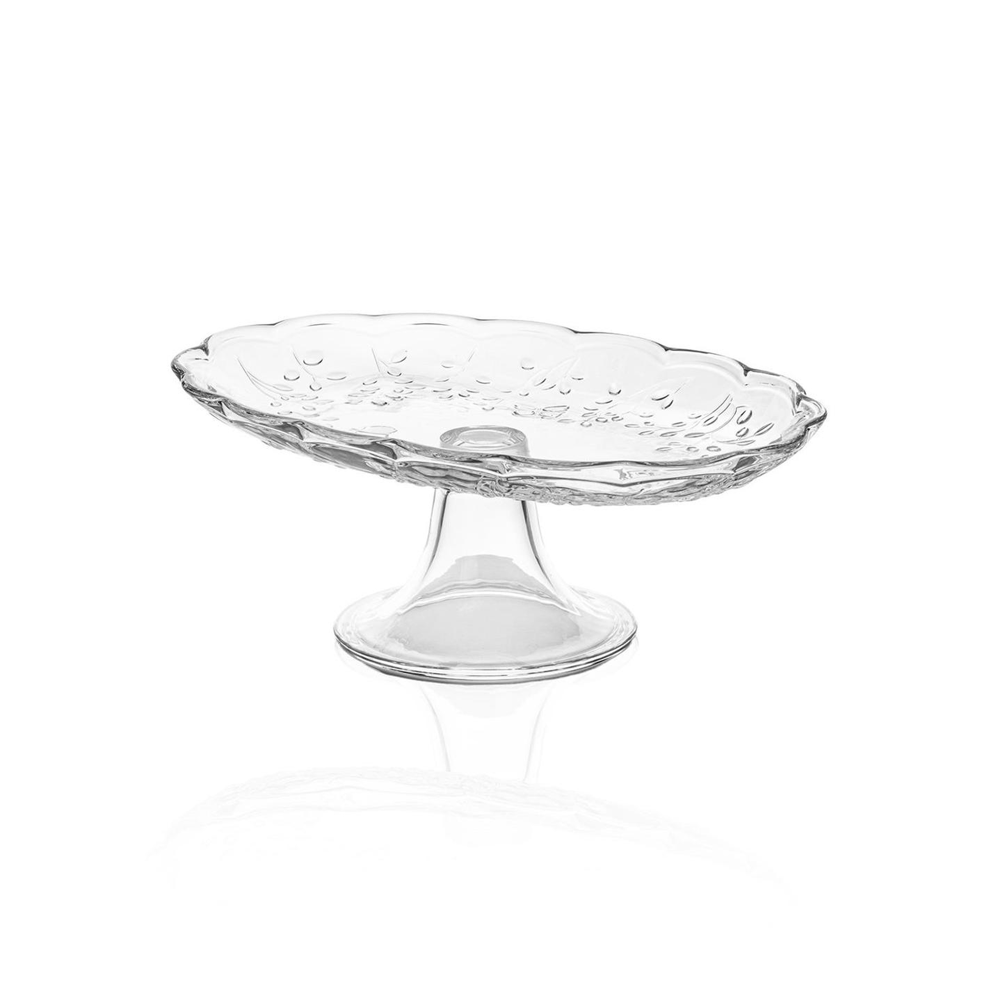 Ayaklı Cam Sunum Tabağı Oval 31x20x12 cm CAM0498