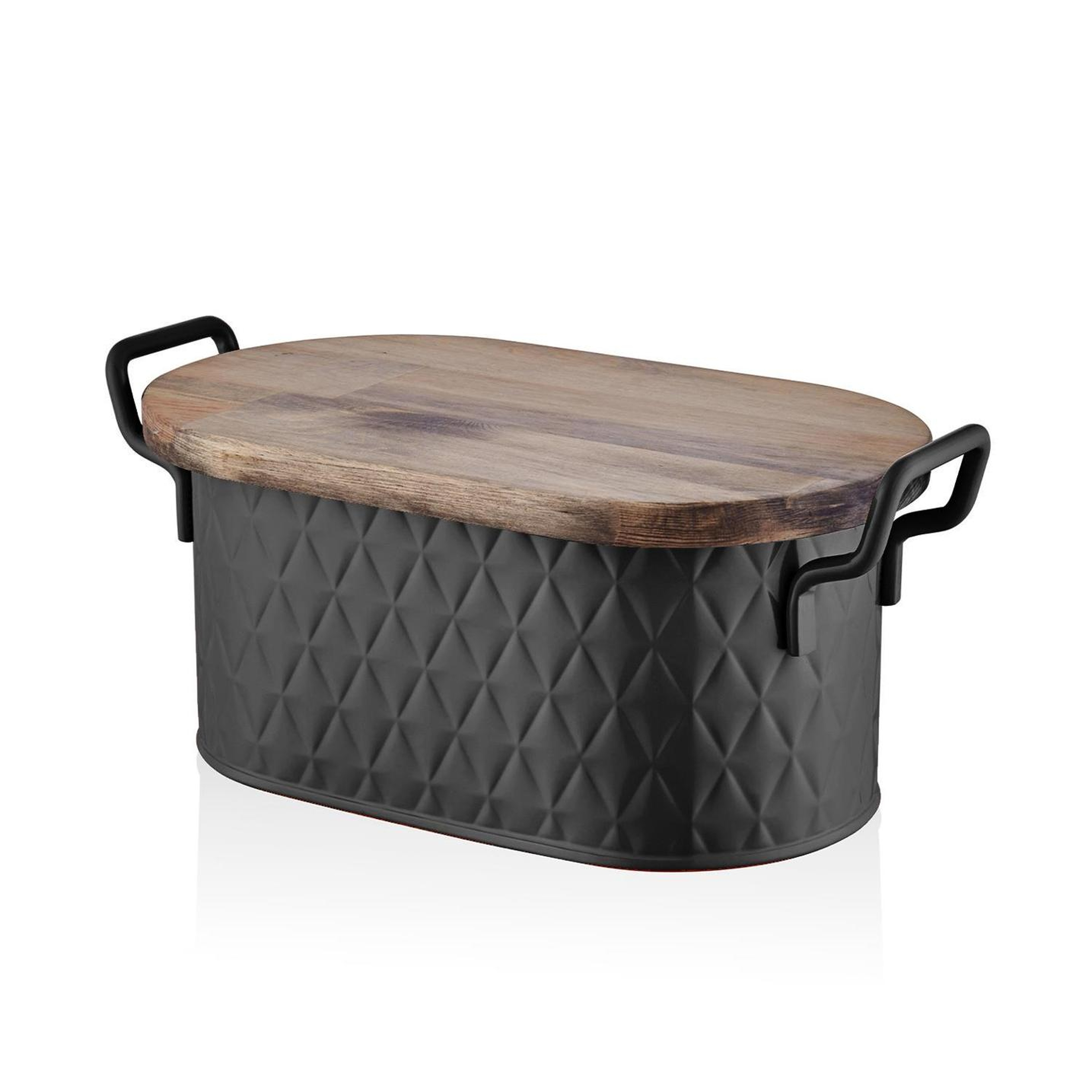 Prizma Ekmek Saklama Kabı Siyah 40x22x18 cm