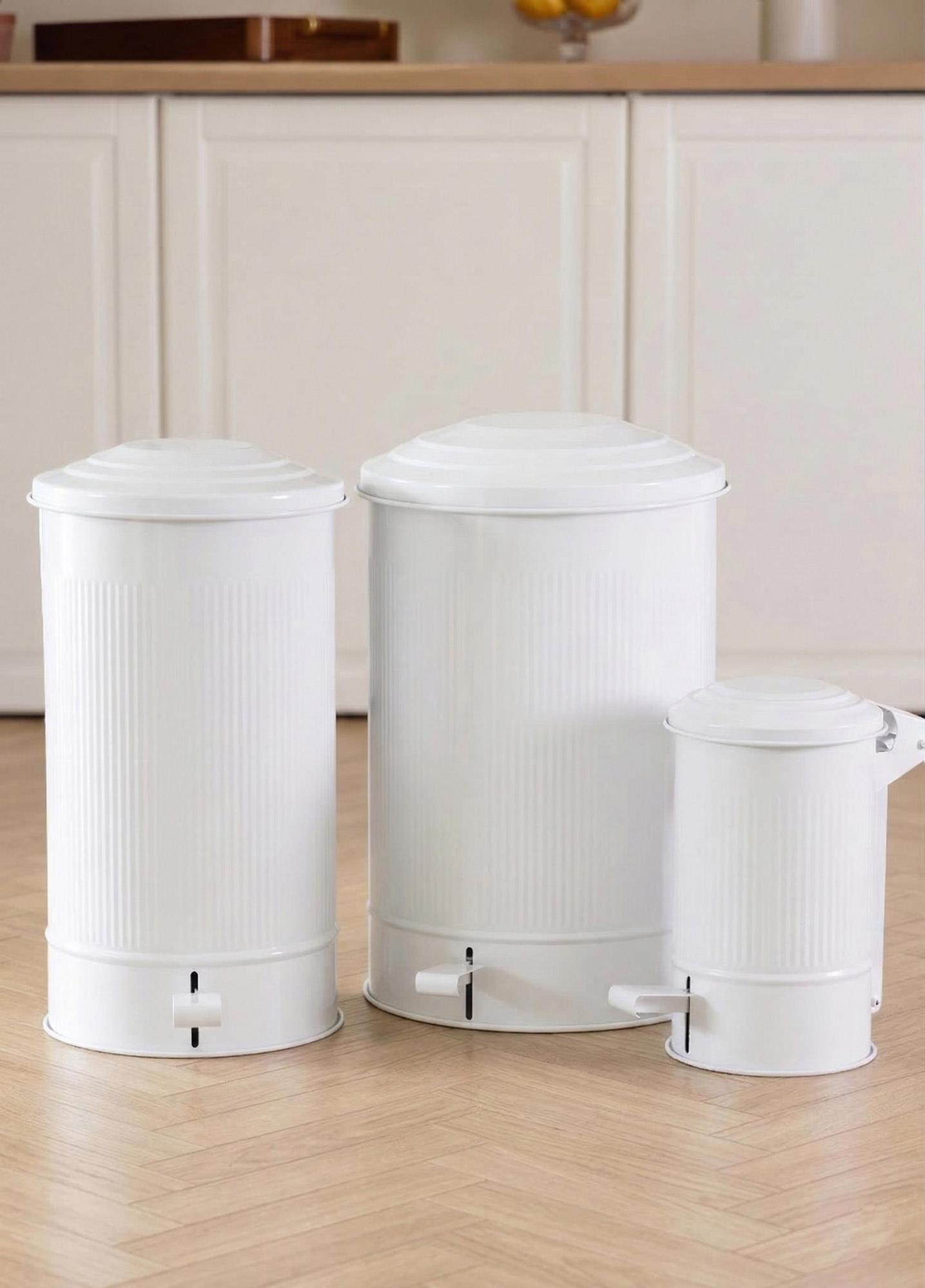 Stripe Mutfak Çöp Kovası Beyaz 37 Lt