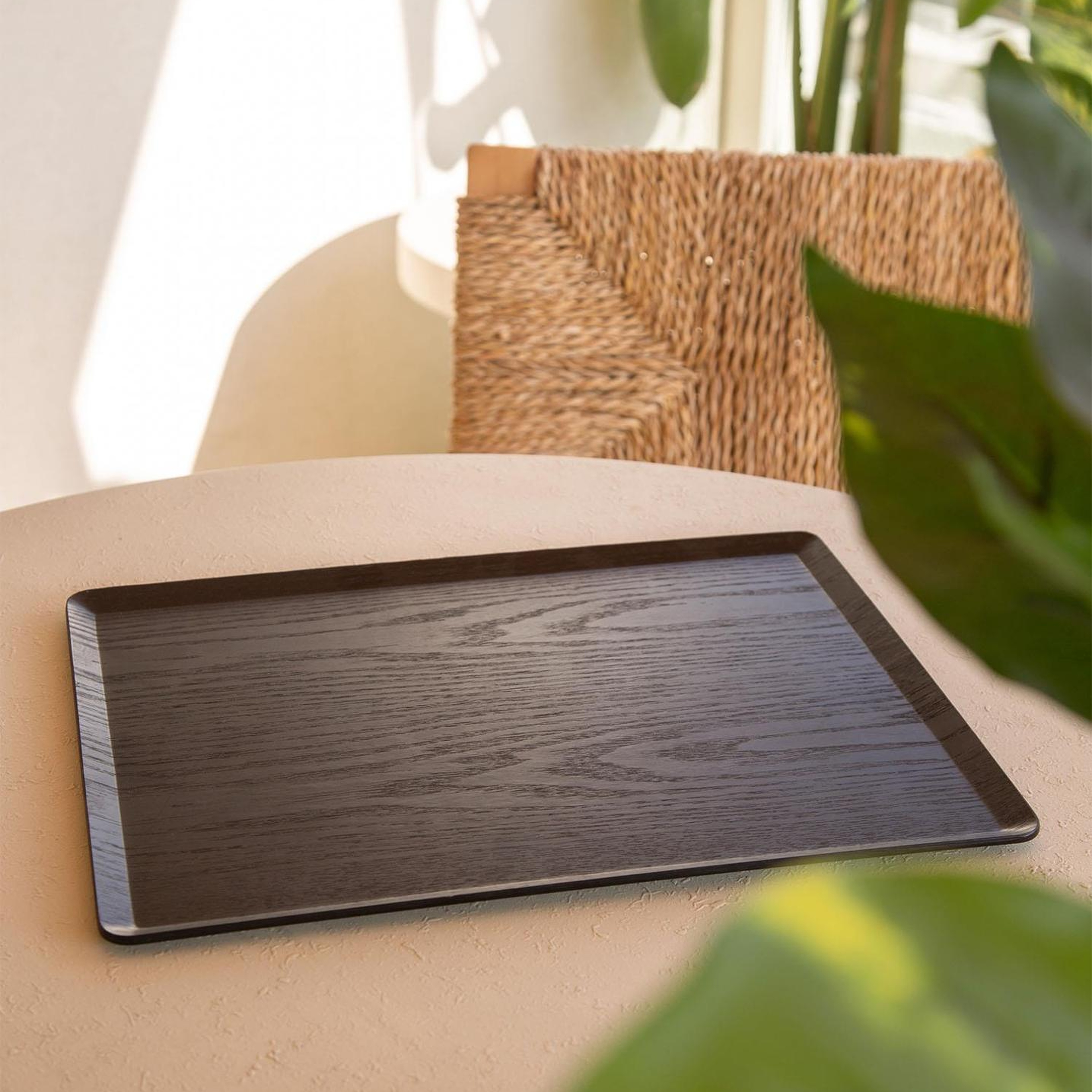 NATURA SİYAH TEPSİ 36X28CM