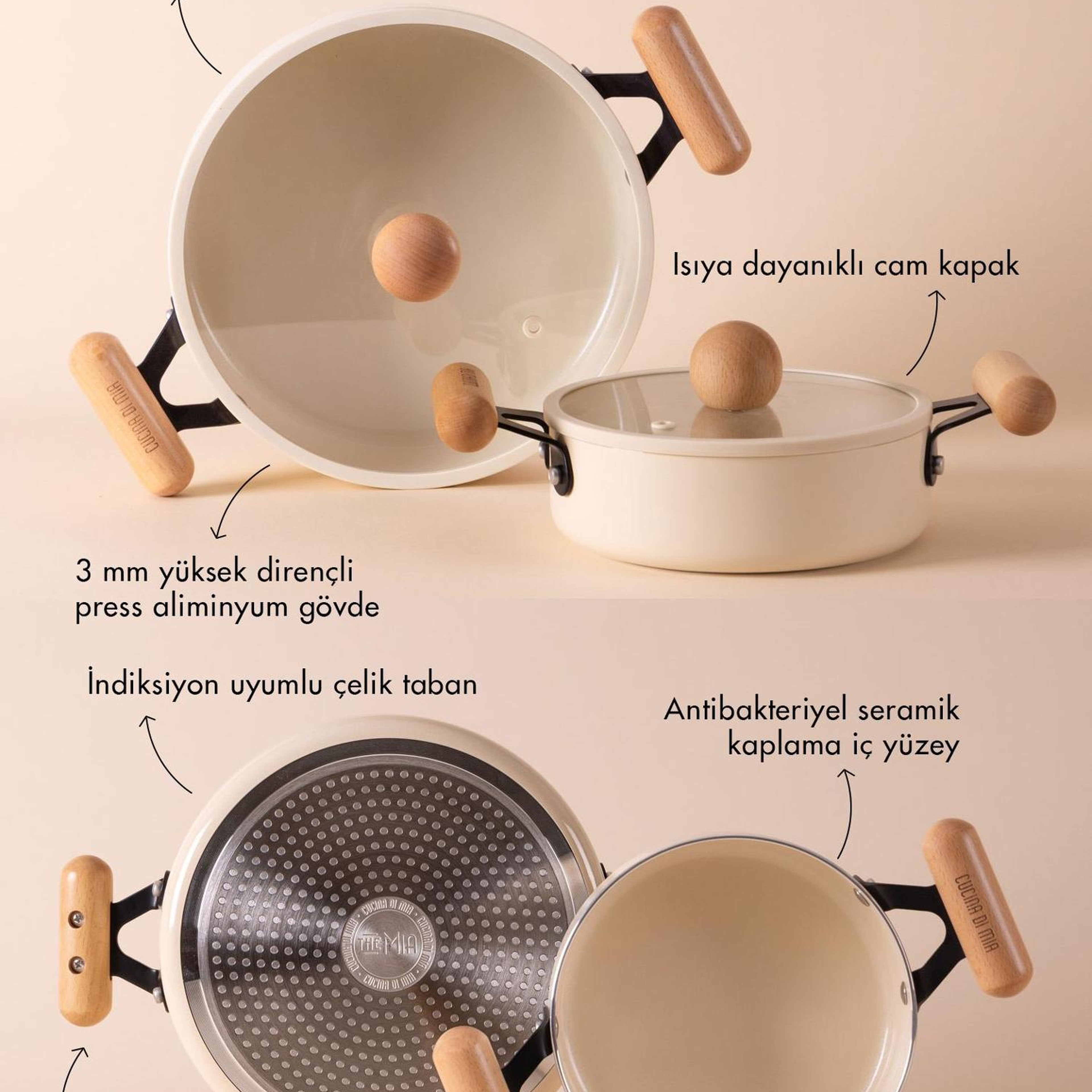 Cucina Di Mia Sığ Tencere 26 cm CDM0009