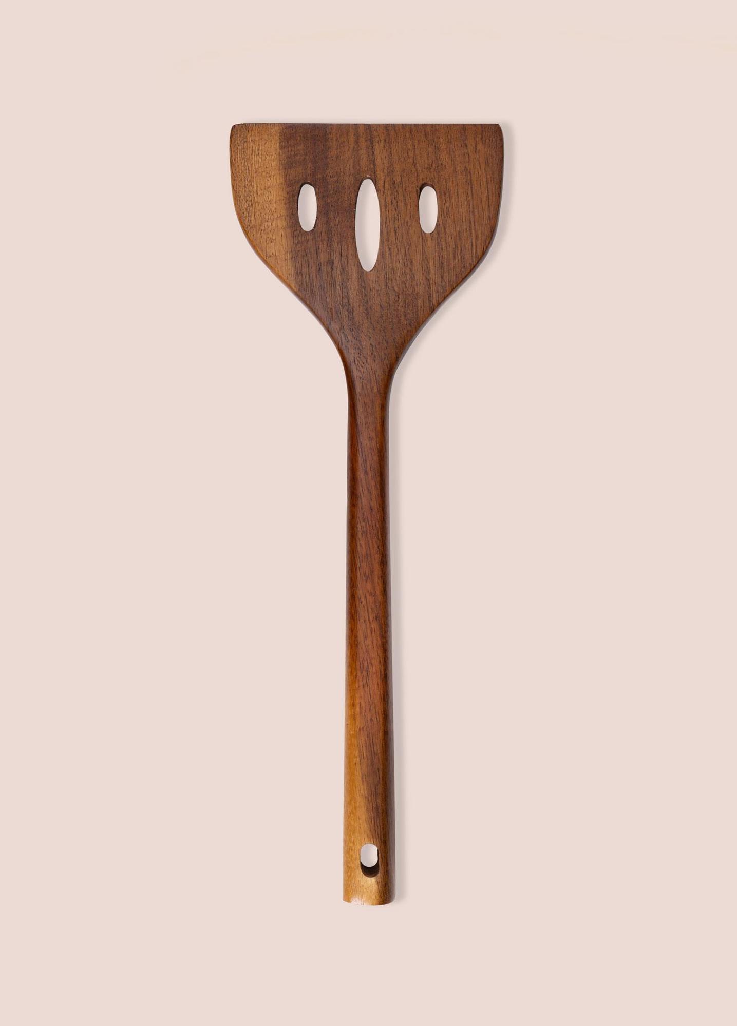 Natura Akasya Delikli Spatula 34x10 cm