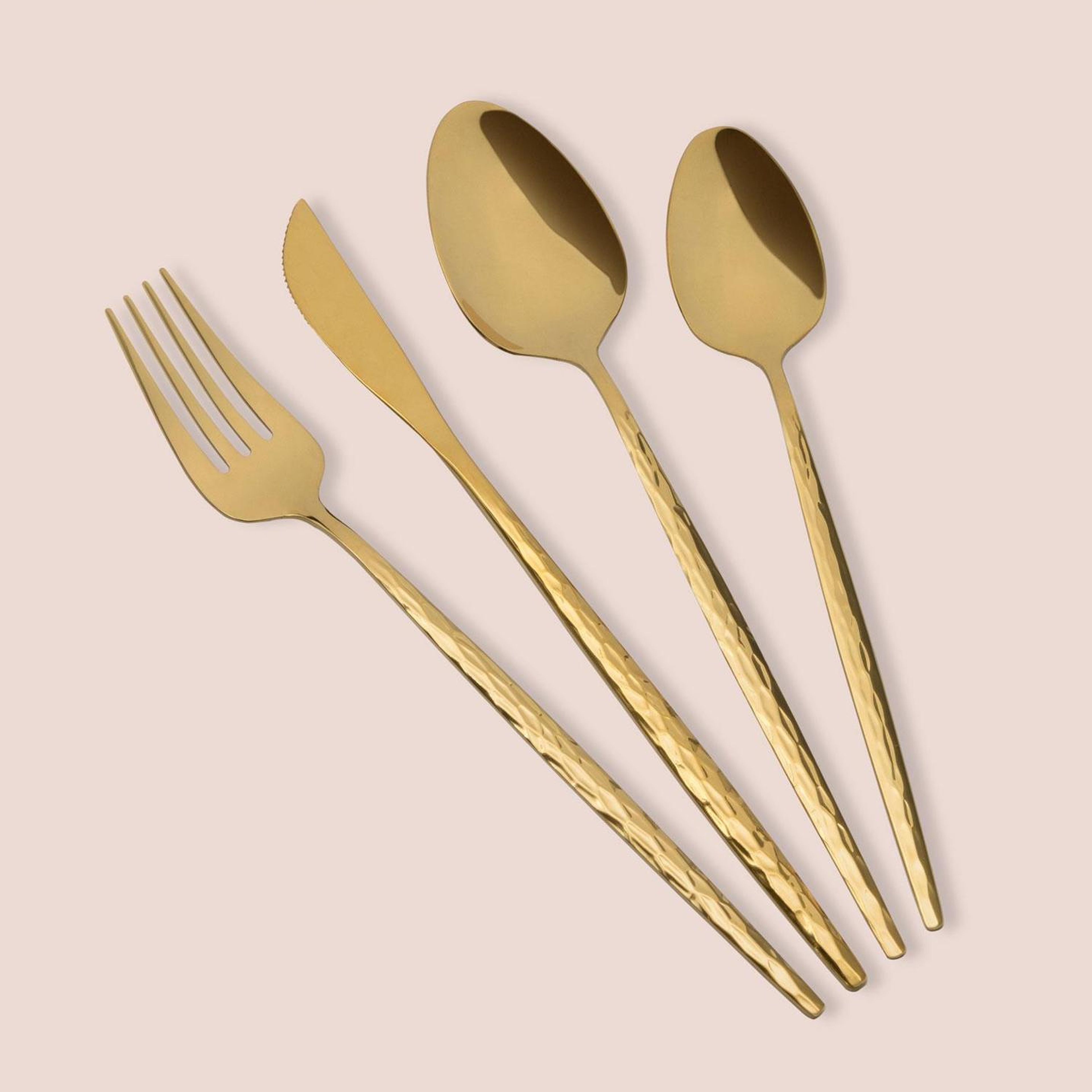 Shiny Çatal Kaşık Bıçak Takımı Gold 24 Parça