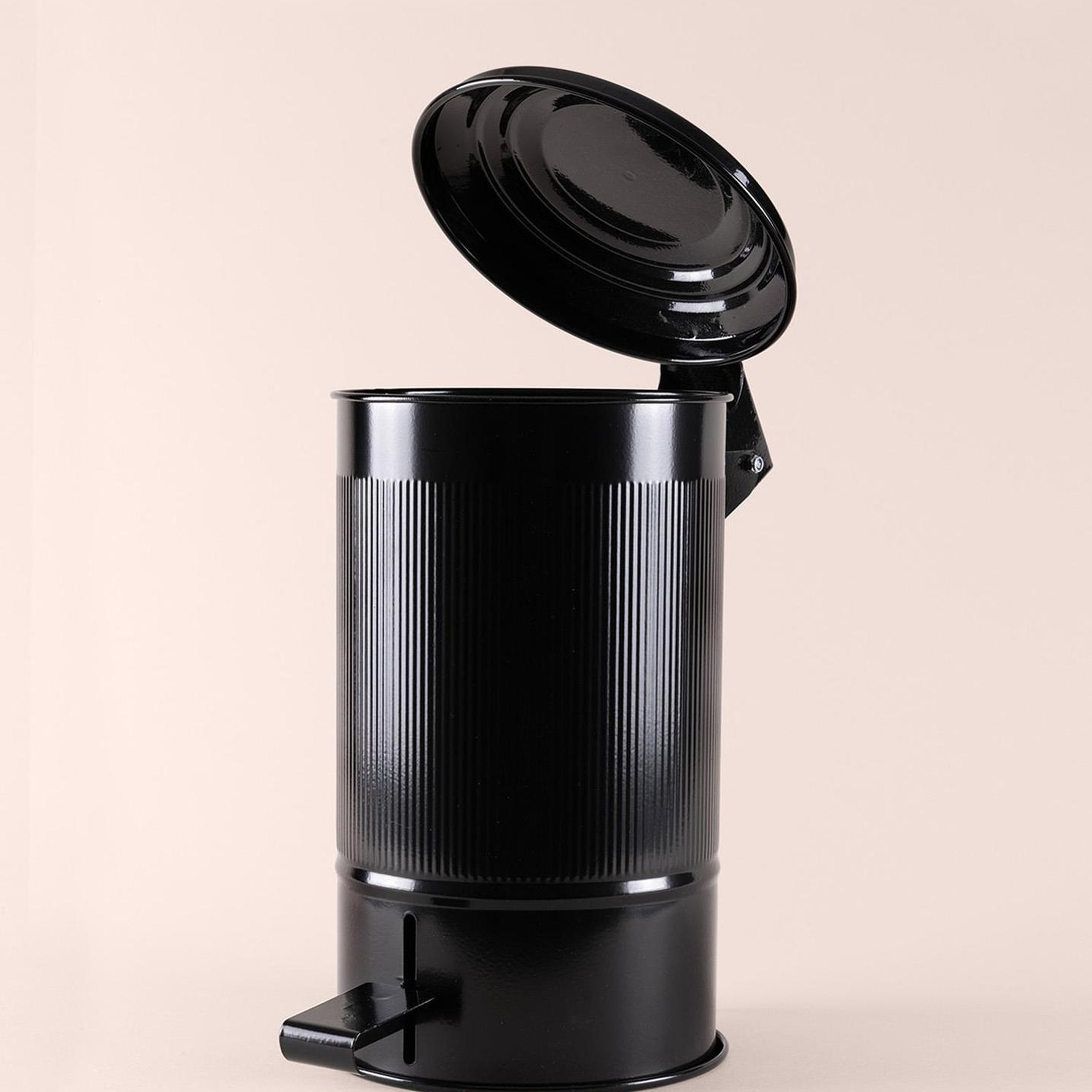 Stripe Mutfak Ve Banyo Çöp Kovası Siyah 5 Lt