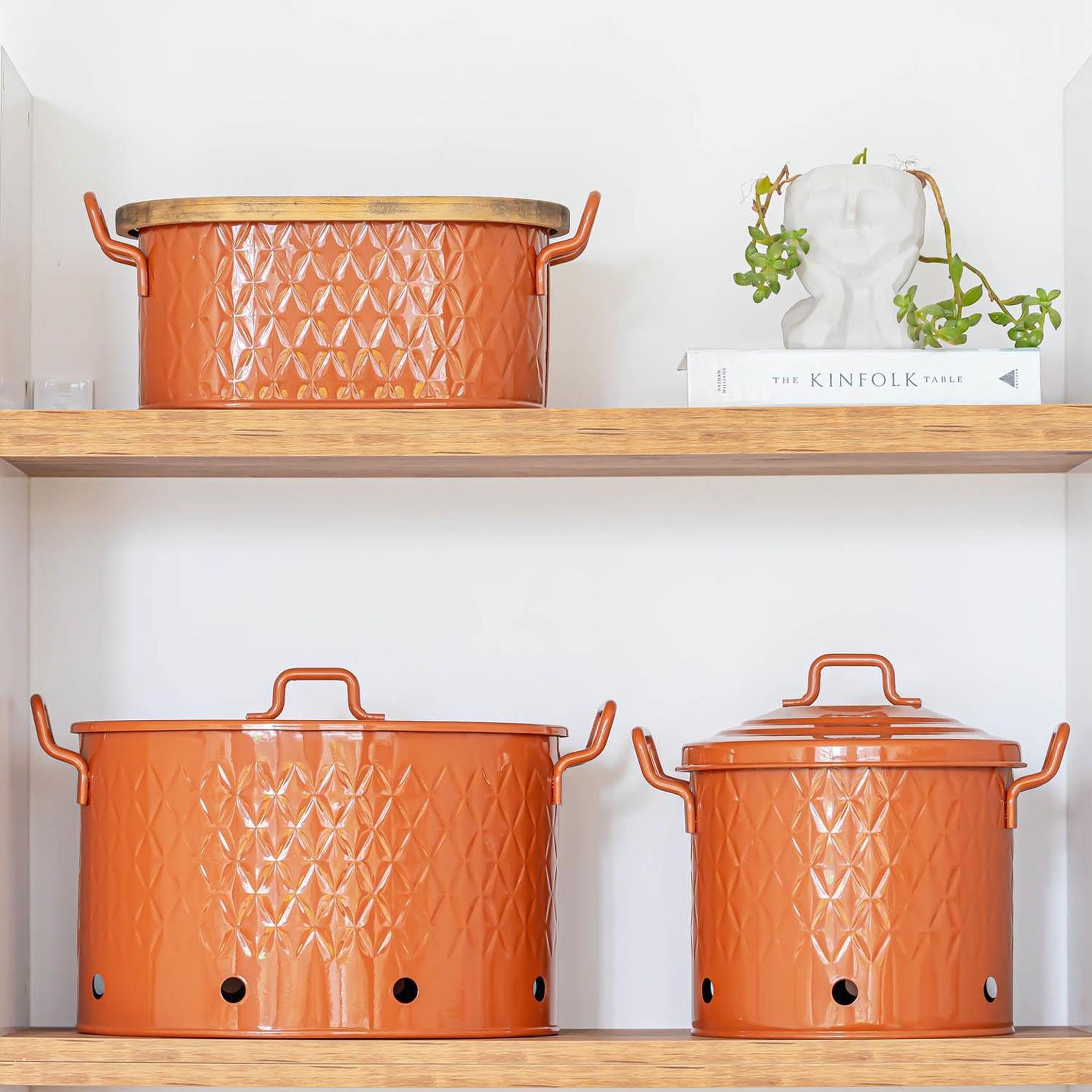 Prizma Ekmek Saklama Kabı Terracota 40x22x18 cm