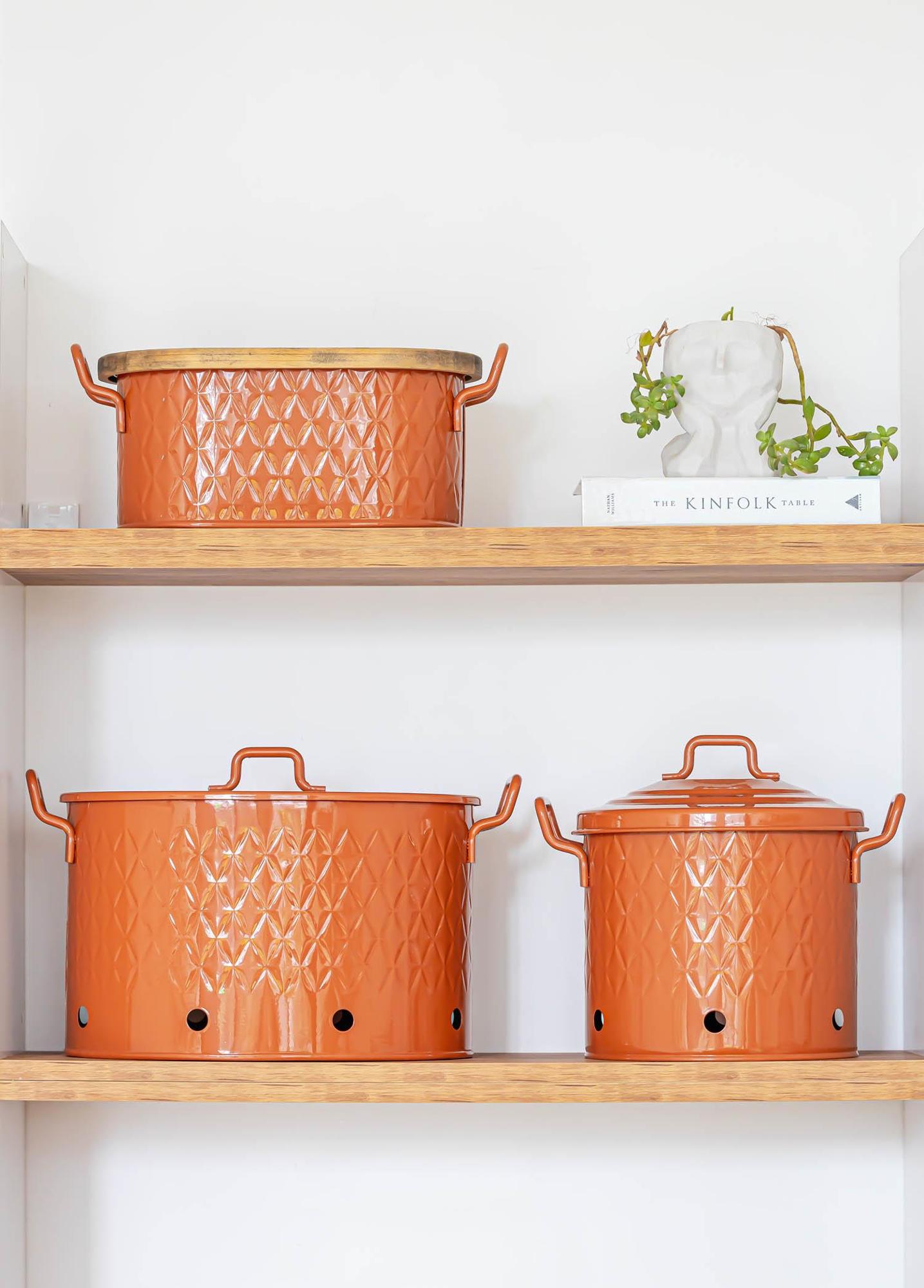 Prizma Ekmek Saklama Kabı Terracota 40x22x18 cm