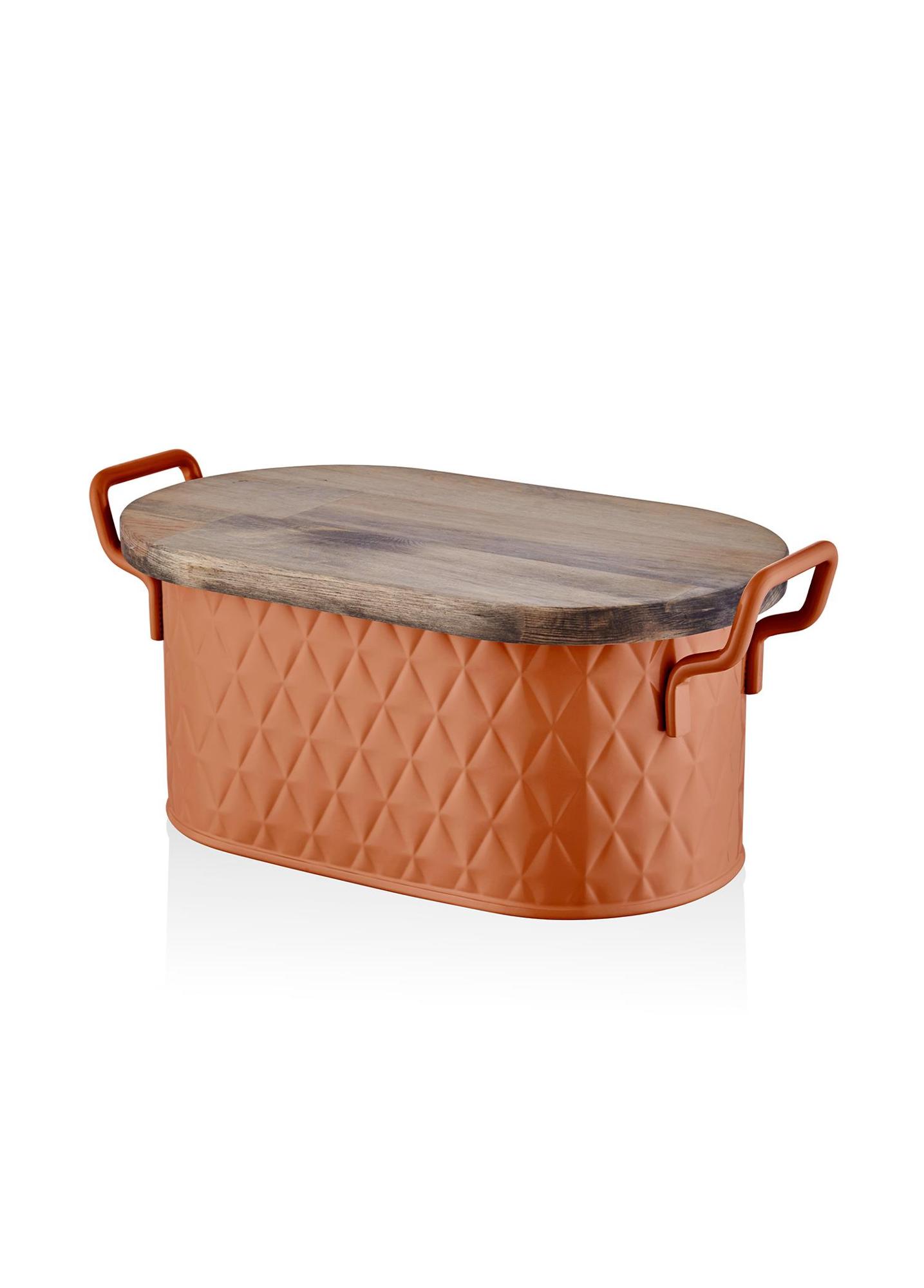 Prizma Ekmek Saklama Kabı Terracota 40x22x18 cm