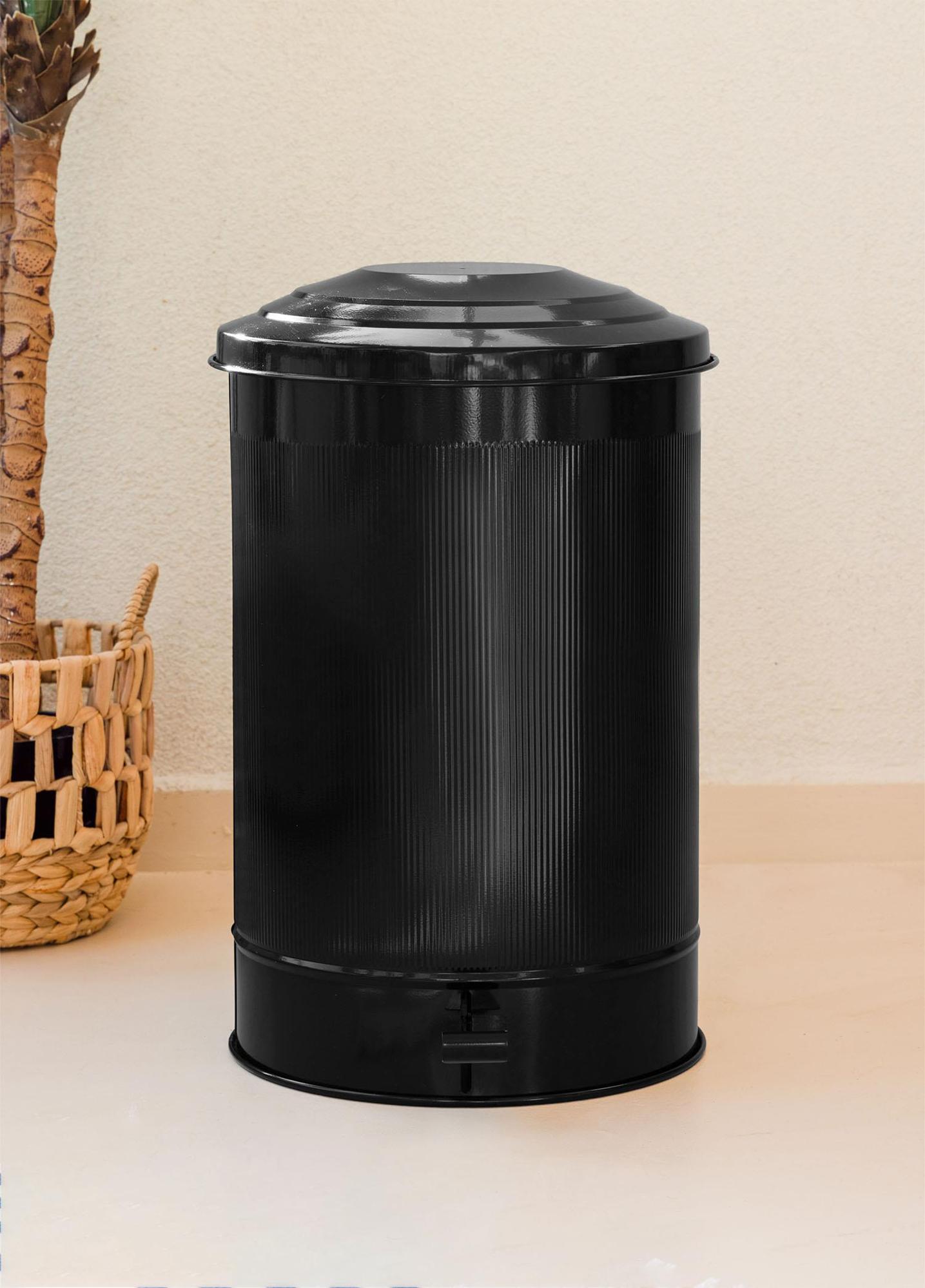 Stripe Mutfak Çöp Kovası Siyah 37 Lt