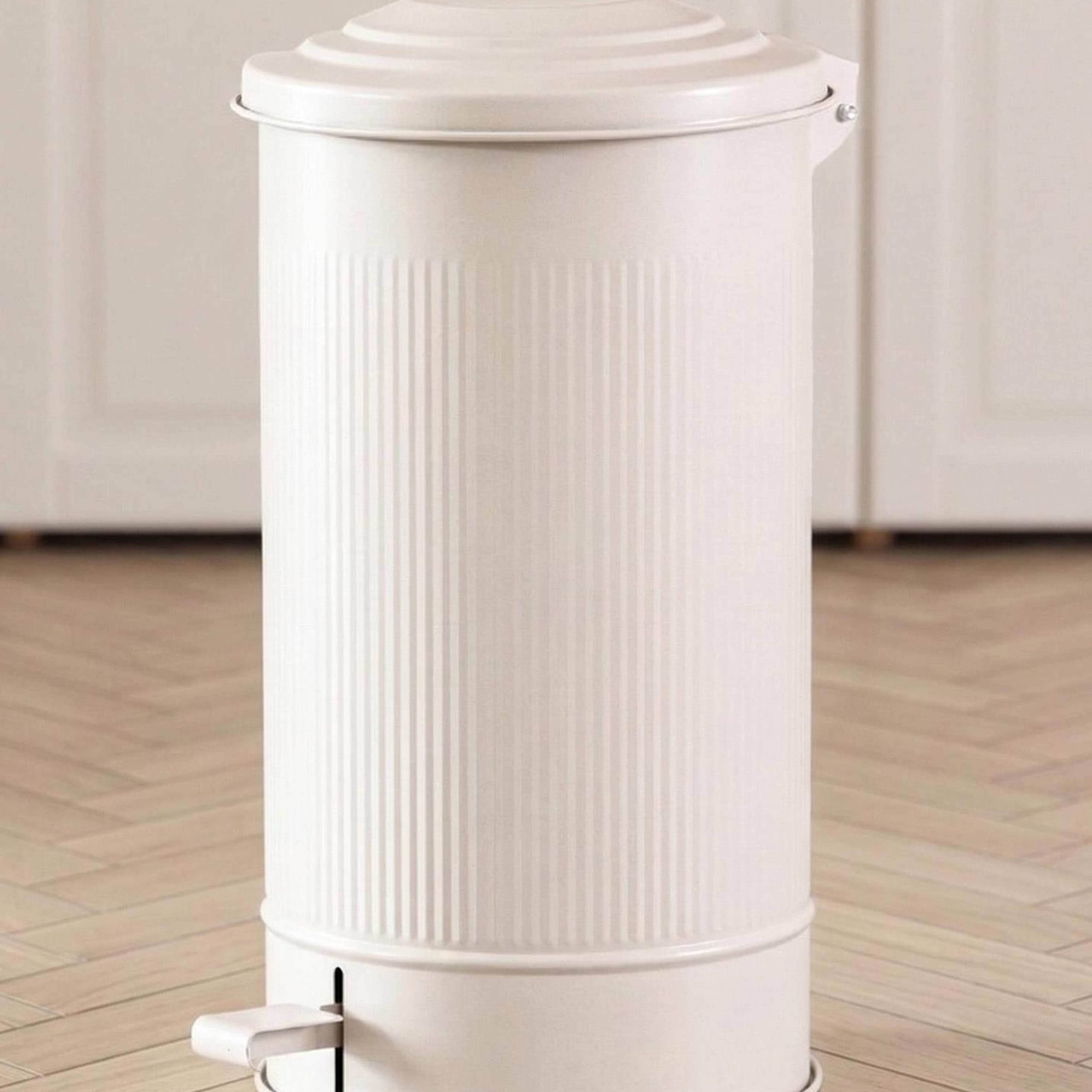 Stripe Mutfak Çöp Kovası Bej 24 Lt