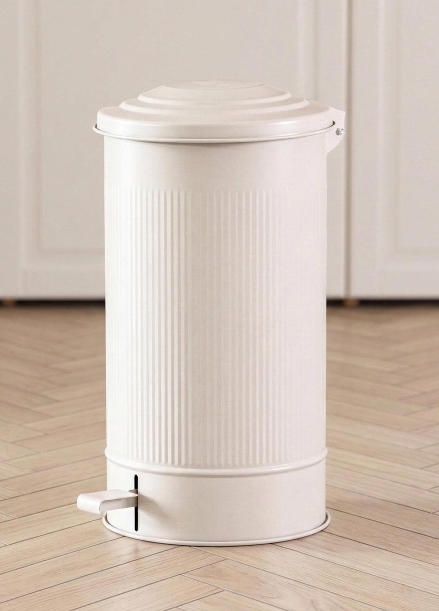 Stripe Mutfak Çöp Kovası Bej 24 Lt