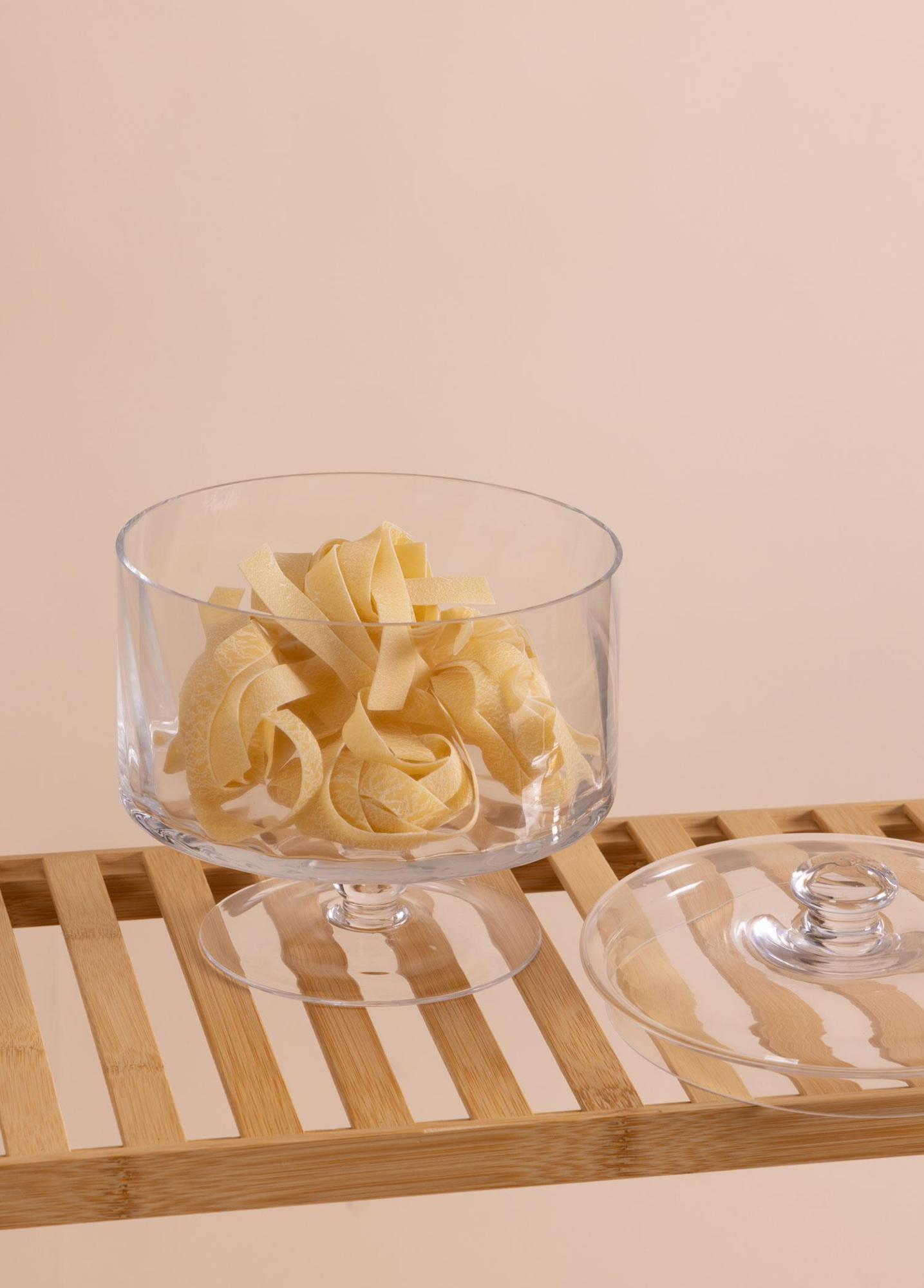 Ayaklı Cam Saklama Kabı 20 Cm