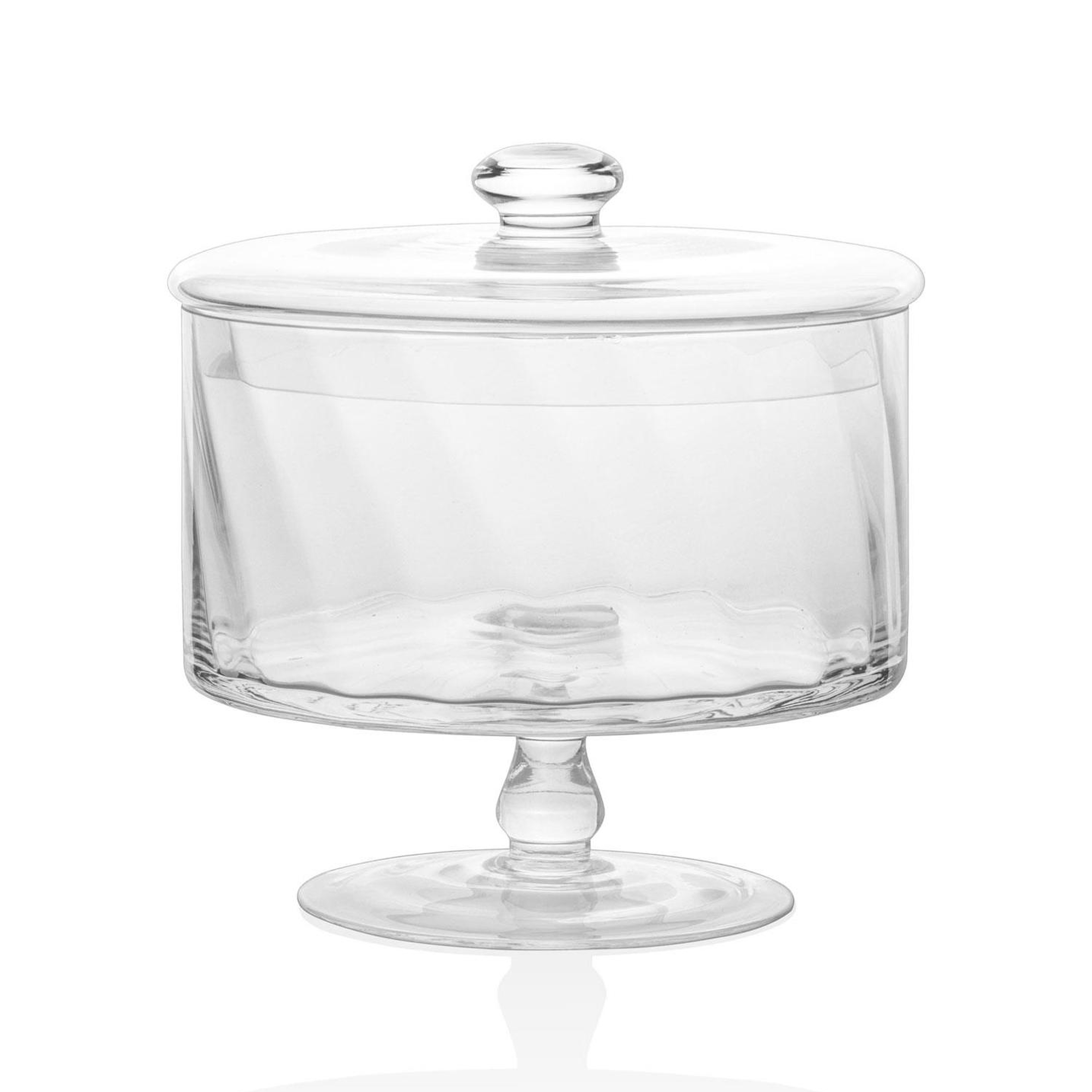 Ayaklı Cam Saklama Kabı 20 Cm